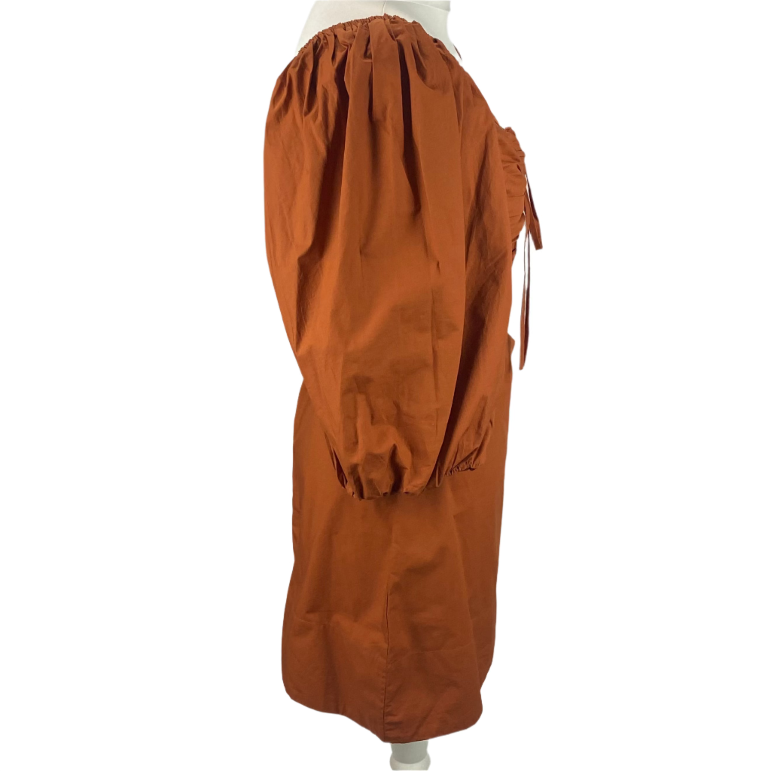 Rhode New £325 Clove Cotton Jeanne Mini Dress XS