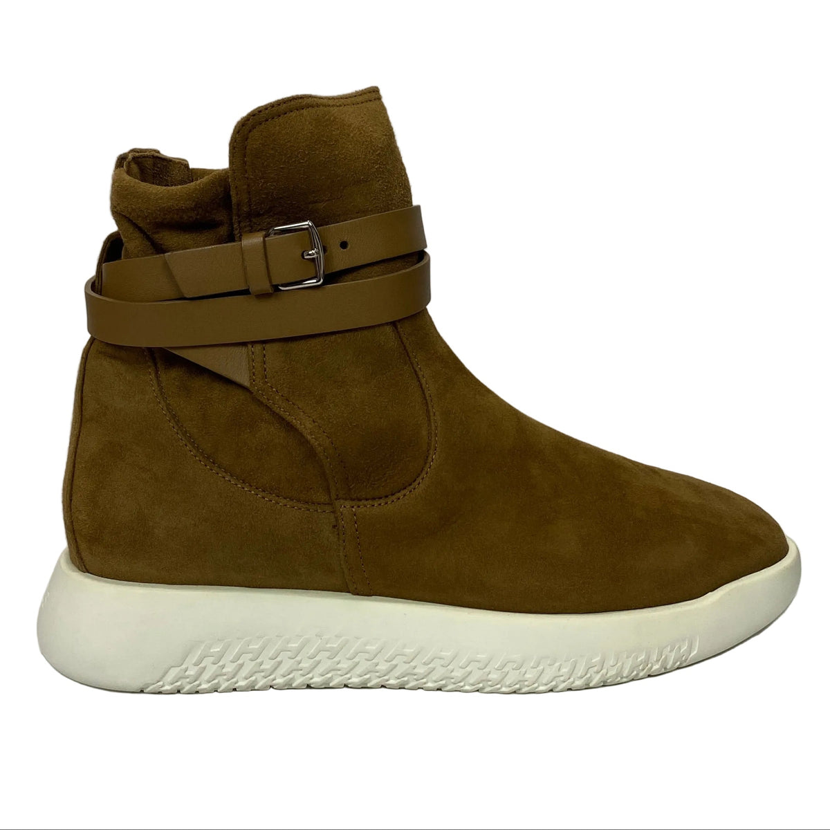 Hermes £980 Smoked Brown Vici Agneau Suede Boots 36.5