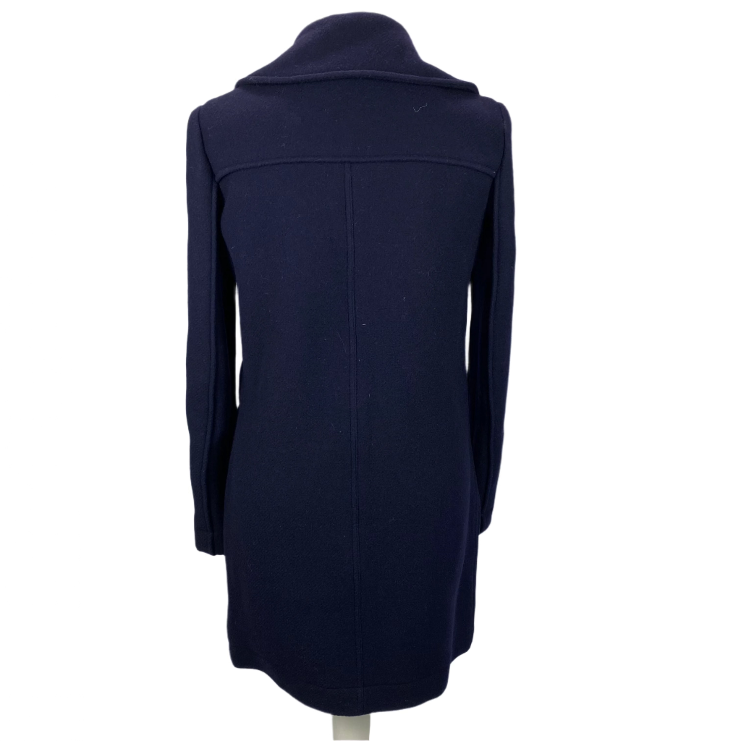 Chanel Navy Wool & Angora 3/4 Coat XXS/XS