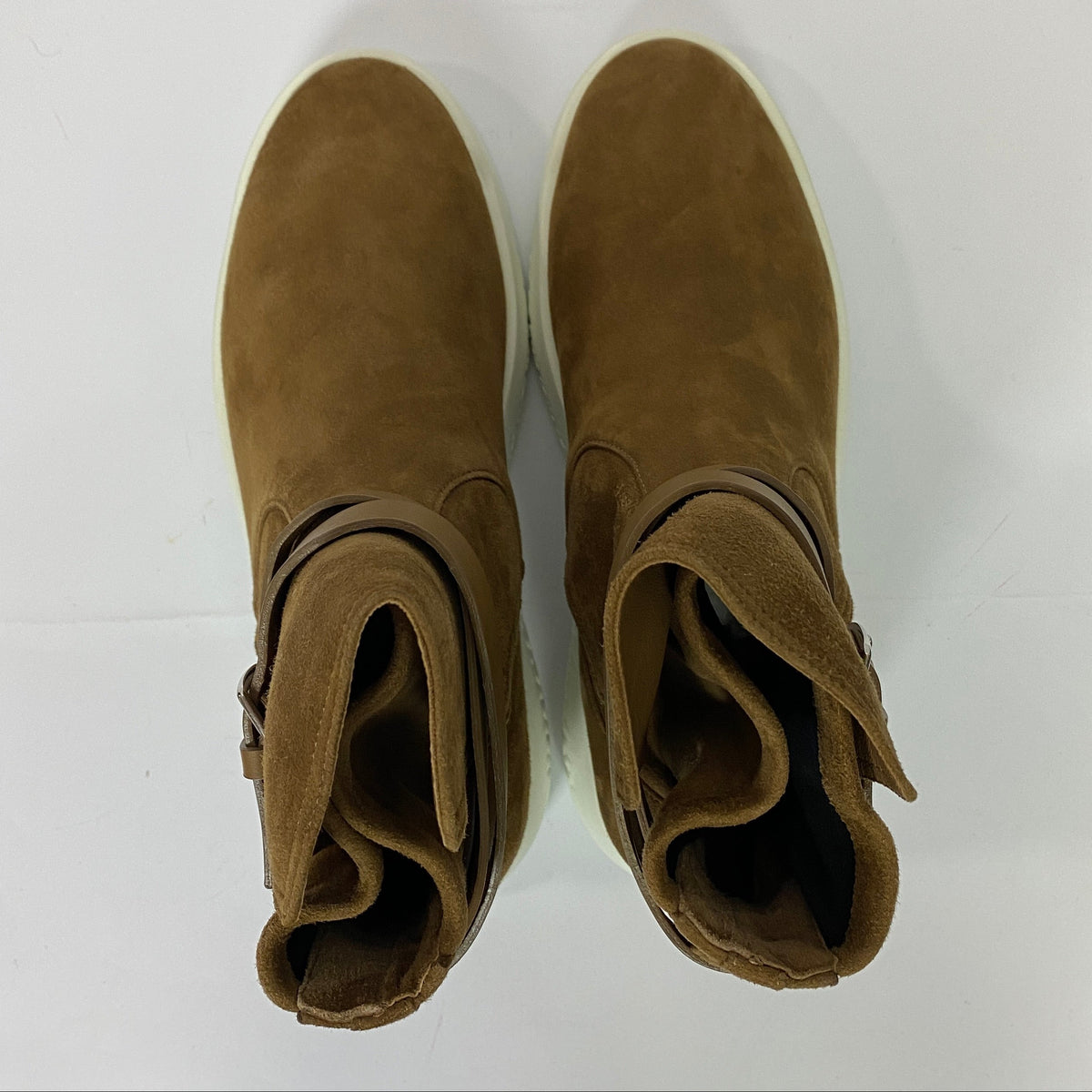 Hermes £980 Smoked Brown Vici Agneau Suede Boots 36.5