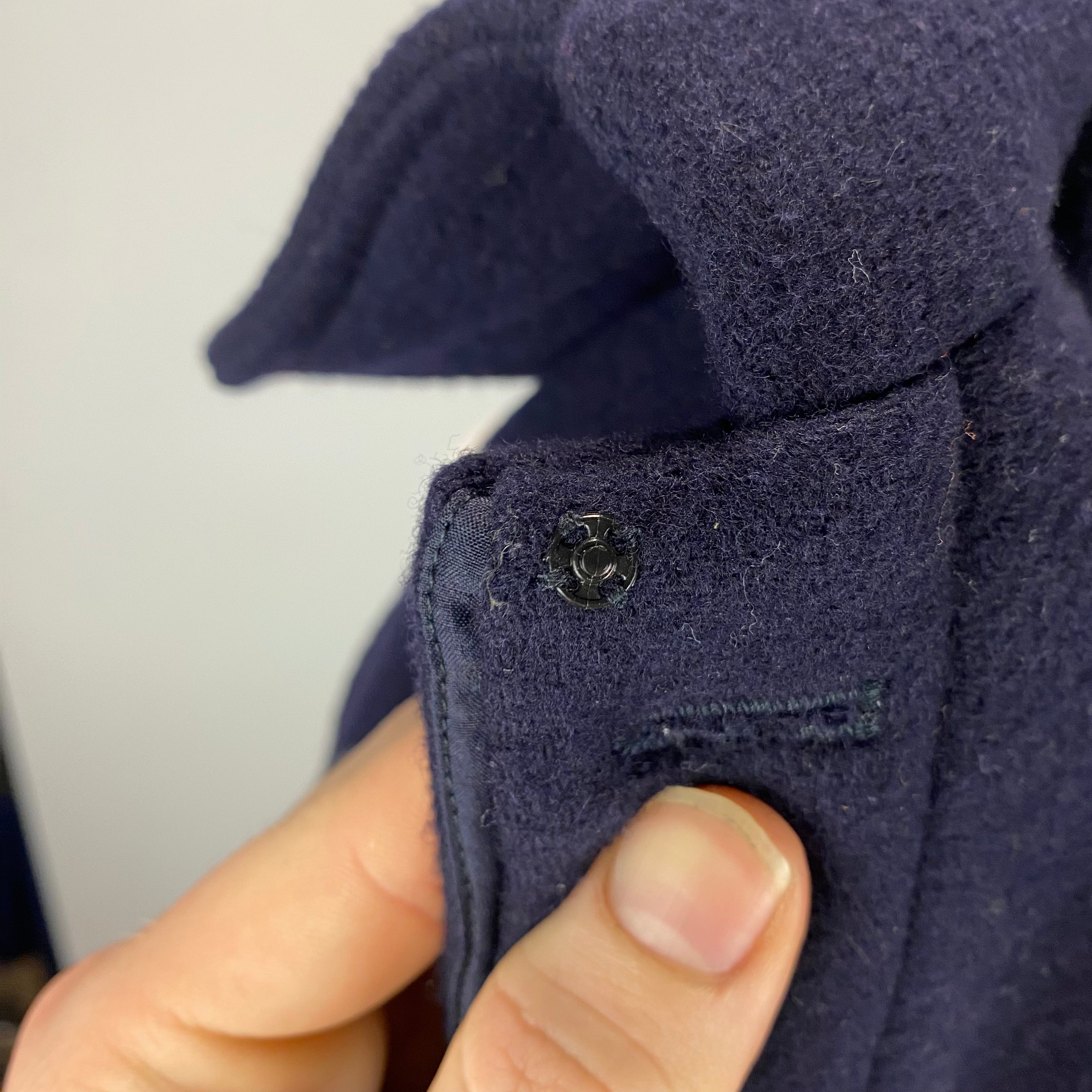 Chanel Navy Wool & Angora 3/4 Coat XXS/XS