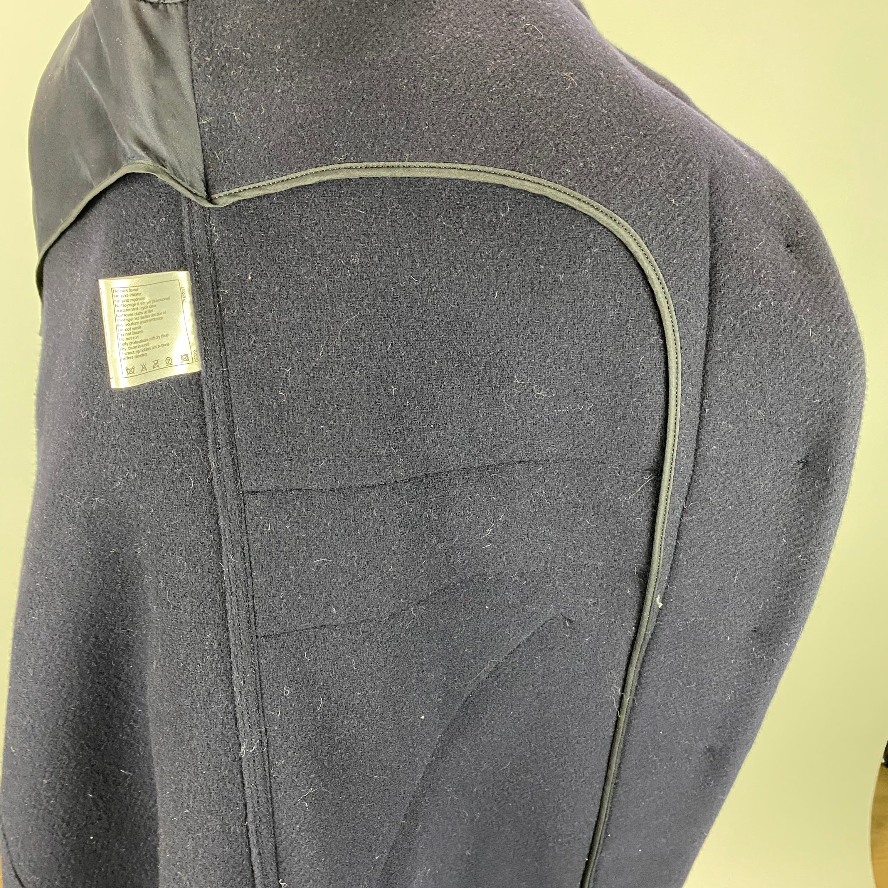 Chanel Navy Wool & Angora 3/4 Coat XXS/XS