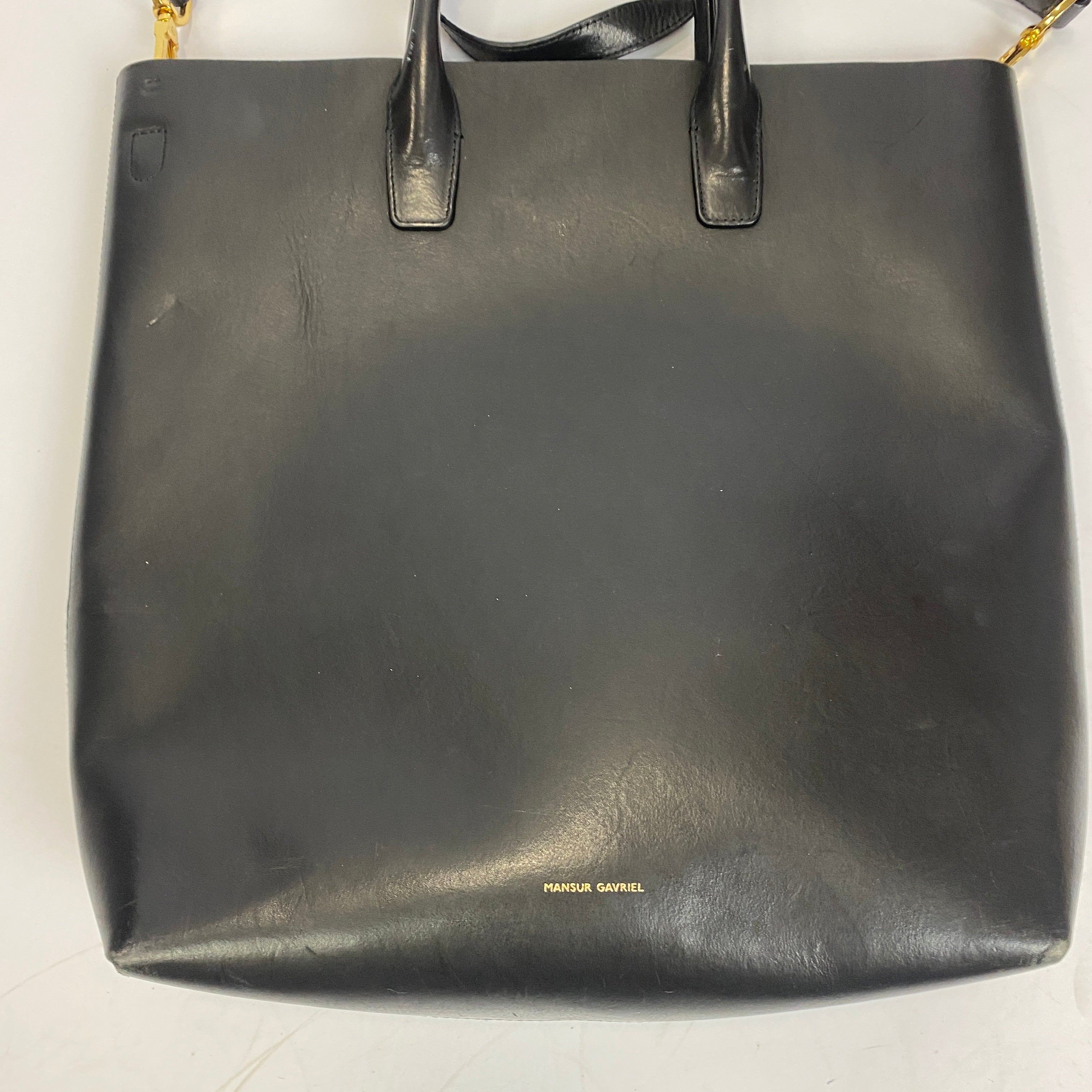 Mansur Gavriel £665 Black Smooth East West Calf Tote Bag