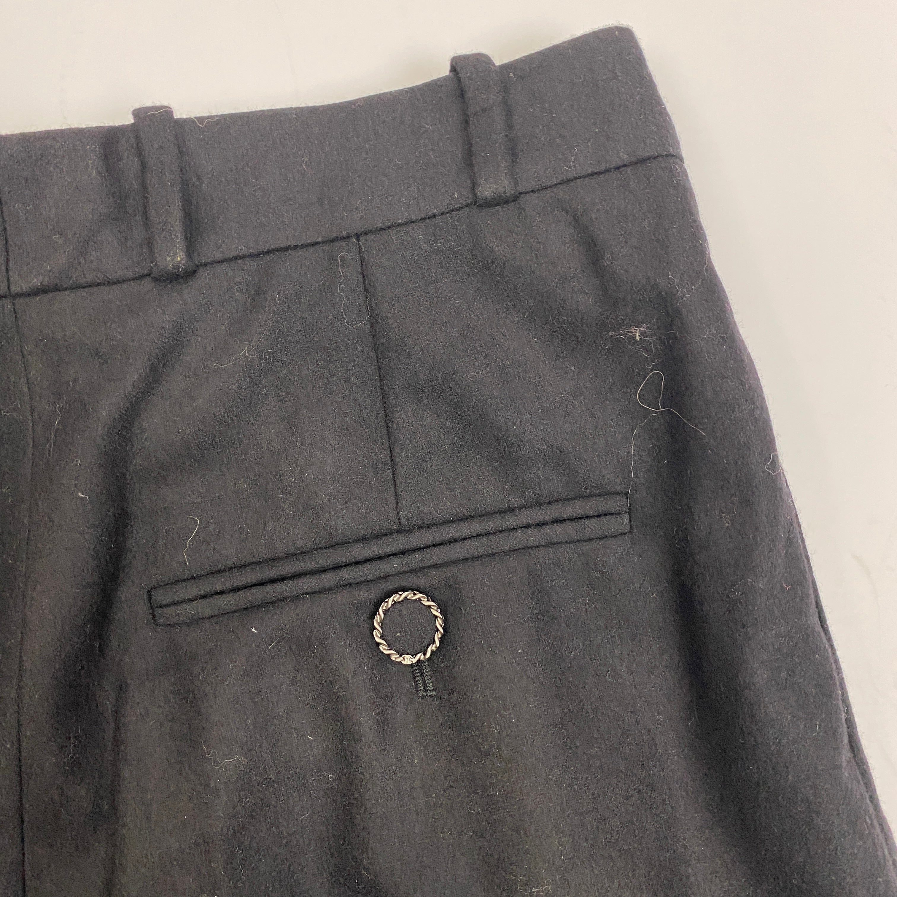 Chanel New Black Wool Wide Leg Trousers XS/S