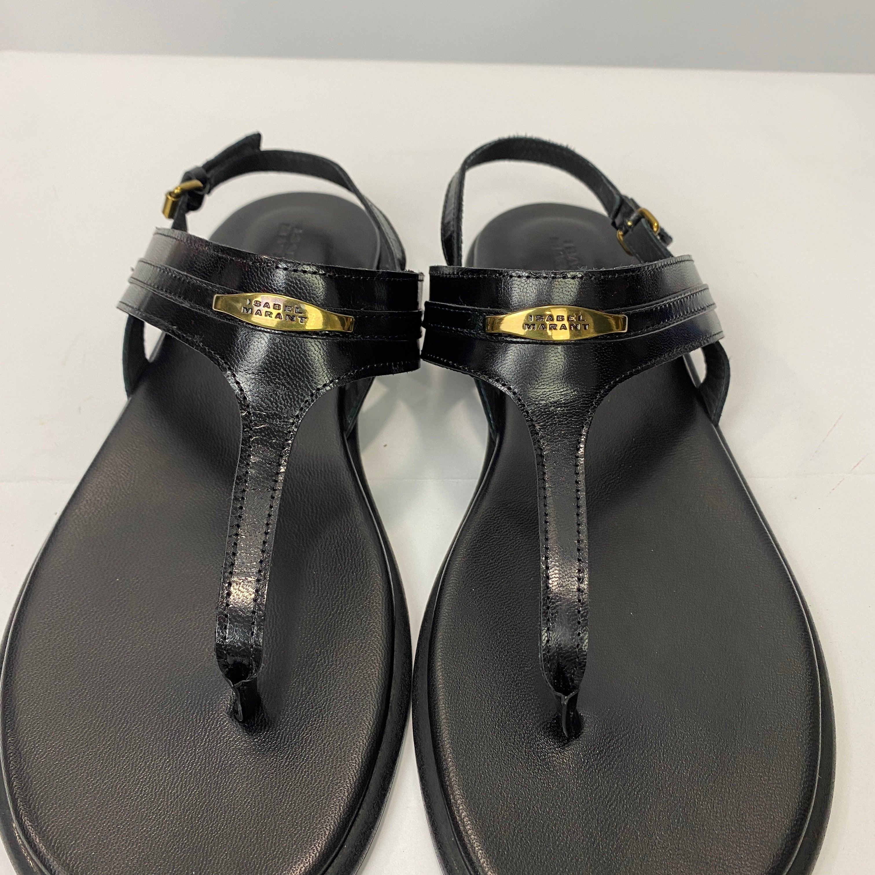 Isabel Marant New £395 Black Nya Flat Sandals 41