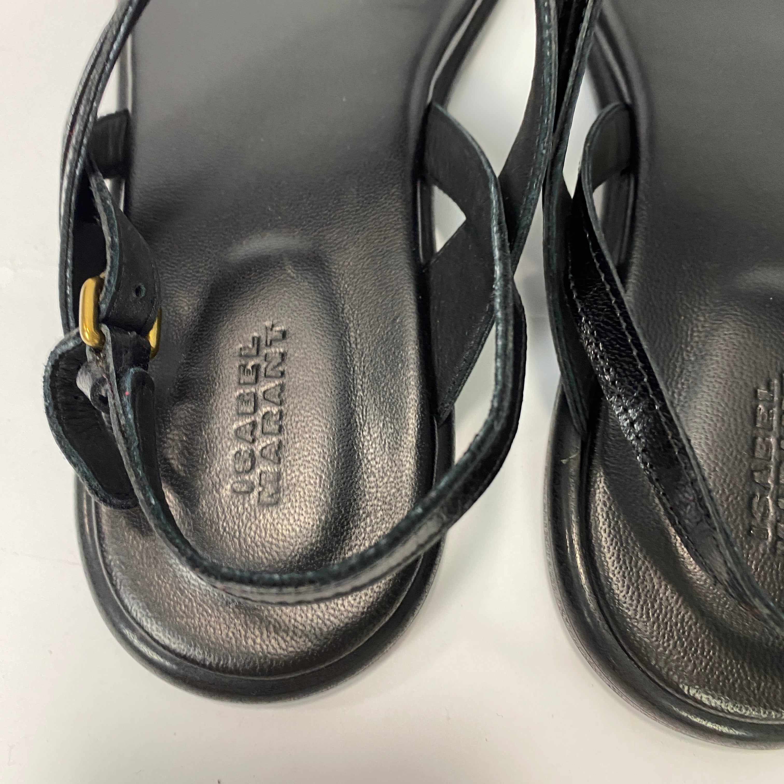 Isabel Marant New £395 Black Nya Flat Sandals 41