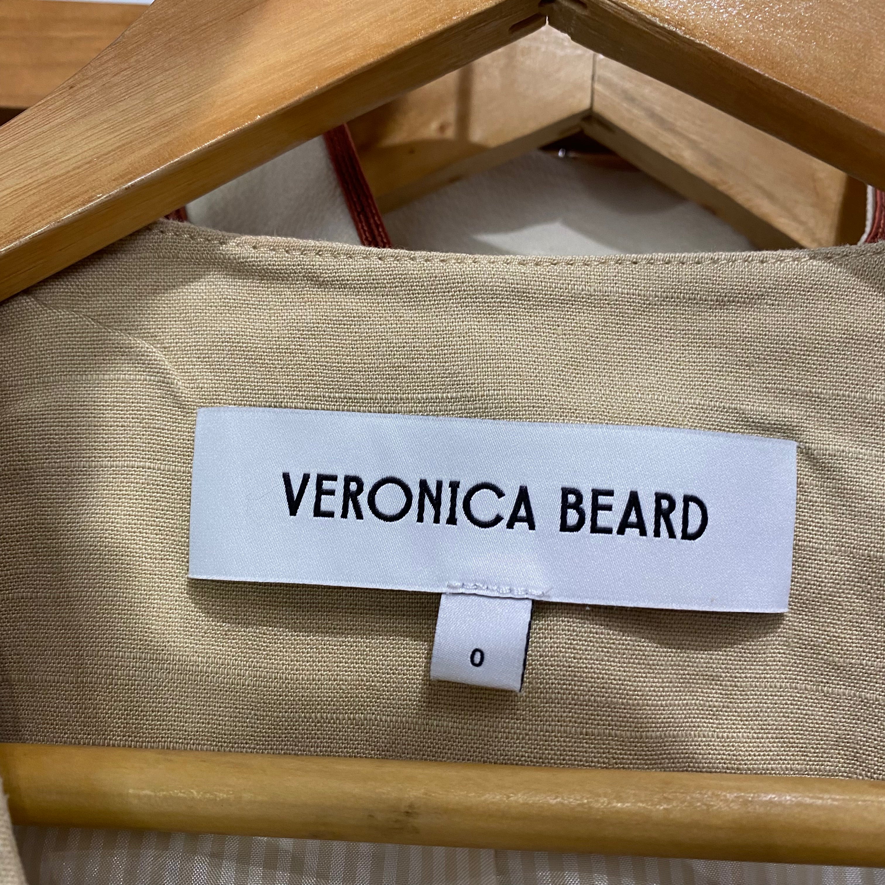 Veronica Beard £360 Sand Linen Mix Liff Waistcoat XXS