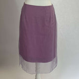 Dries Van Noten Pink Silk Organza Midi Skirt M