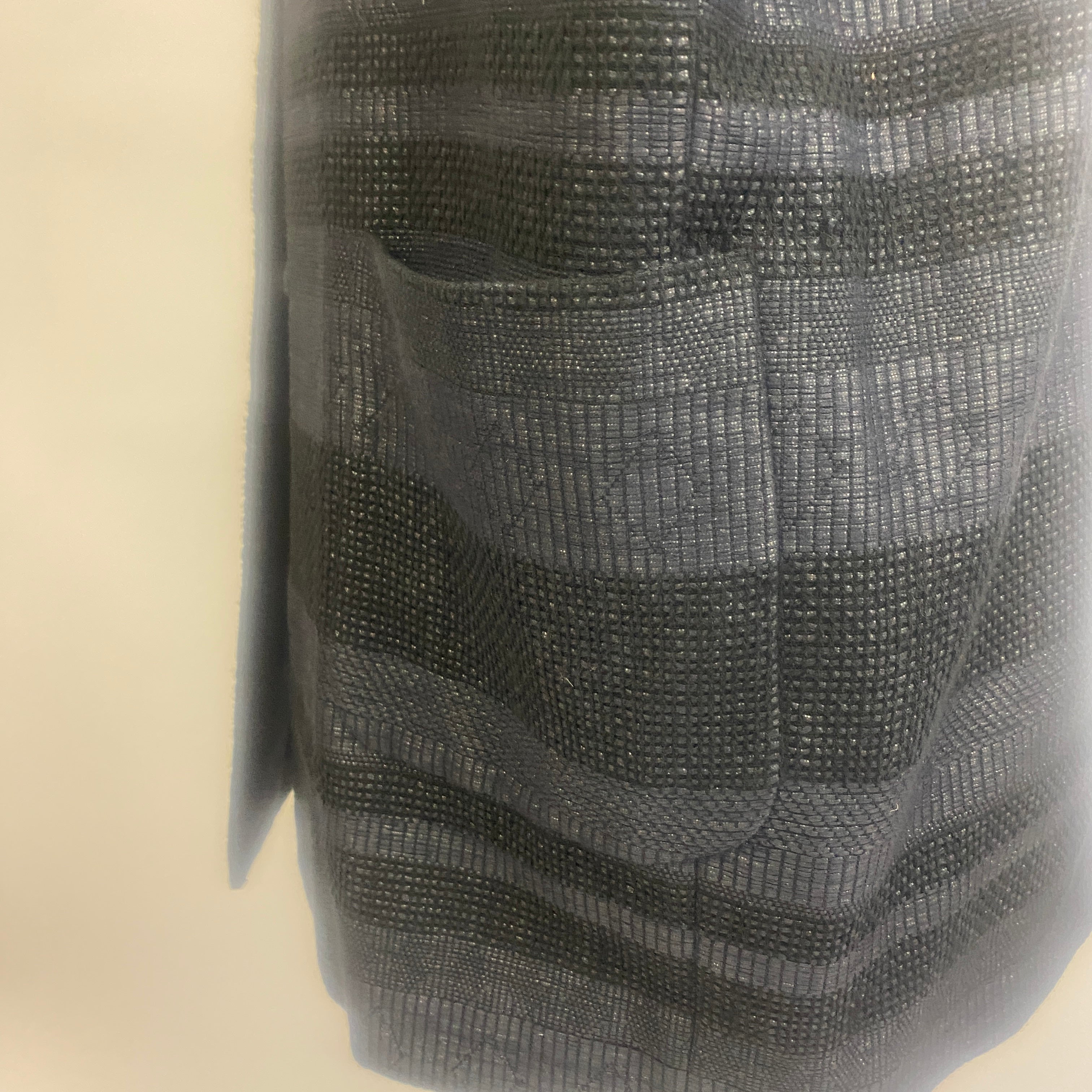 Pomandere Midnight & Black Cotton Jacquard Light Coat L