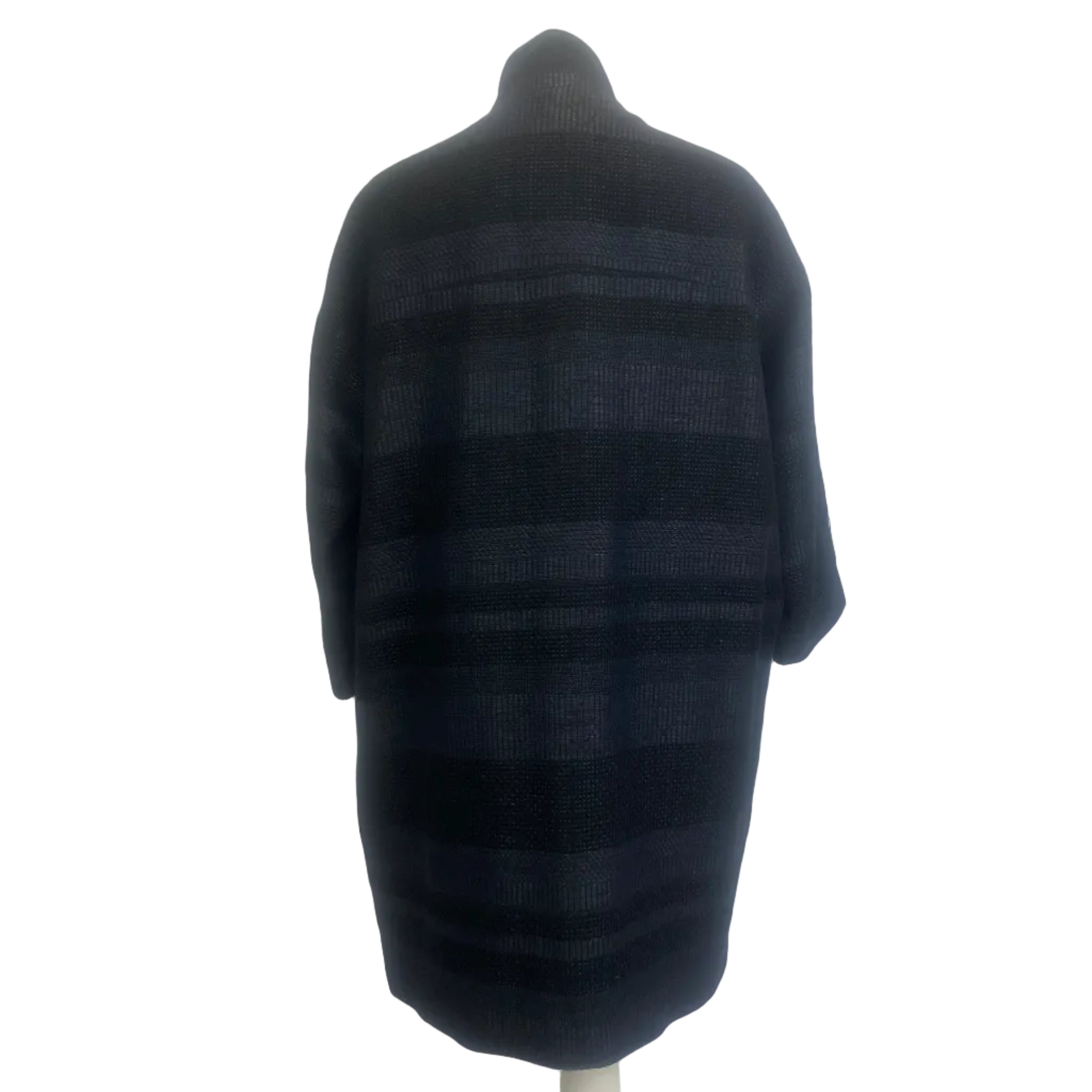 Pomandere Midnight & Black Cotton Jacquard Light Coat L