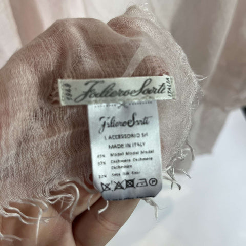 Faliero Sarti Nude Pink Cashmere Modal & Silk Scarf