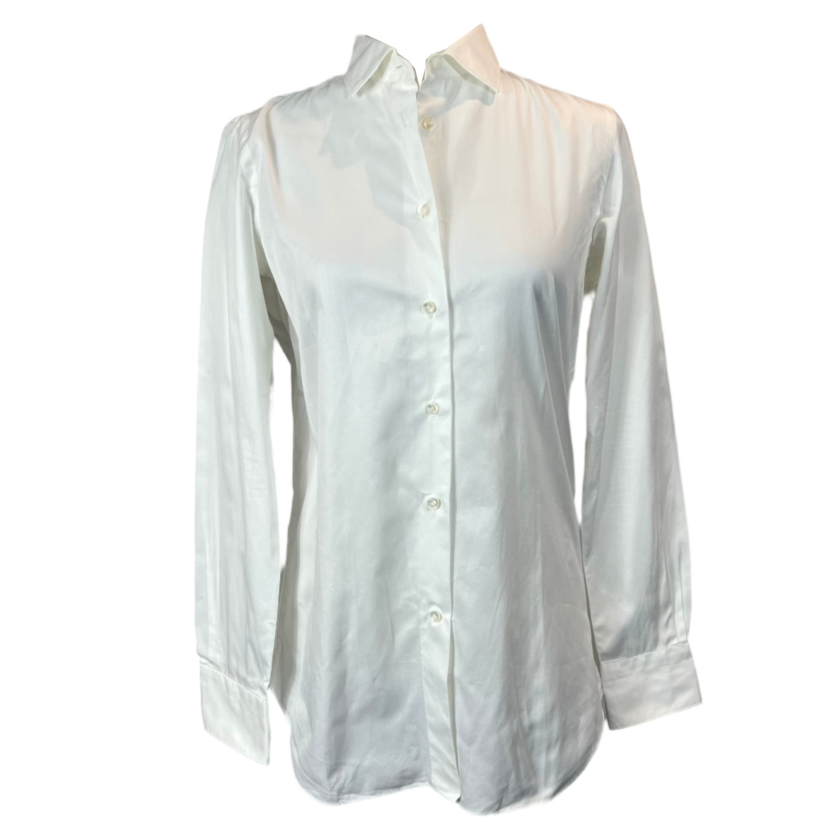 Loro Piana £600 Uber Luxe White Cotton Shirt S
