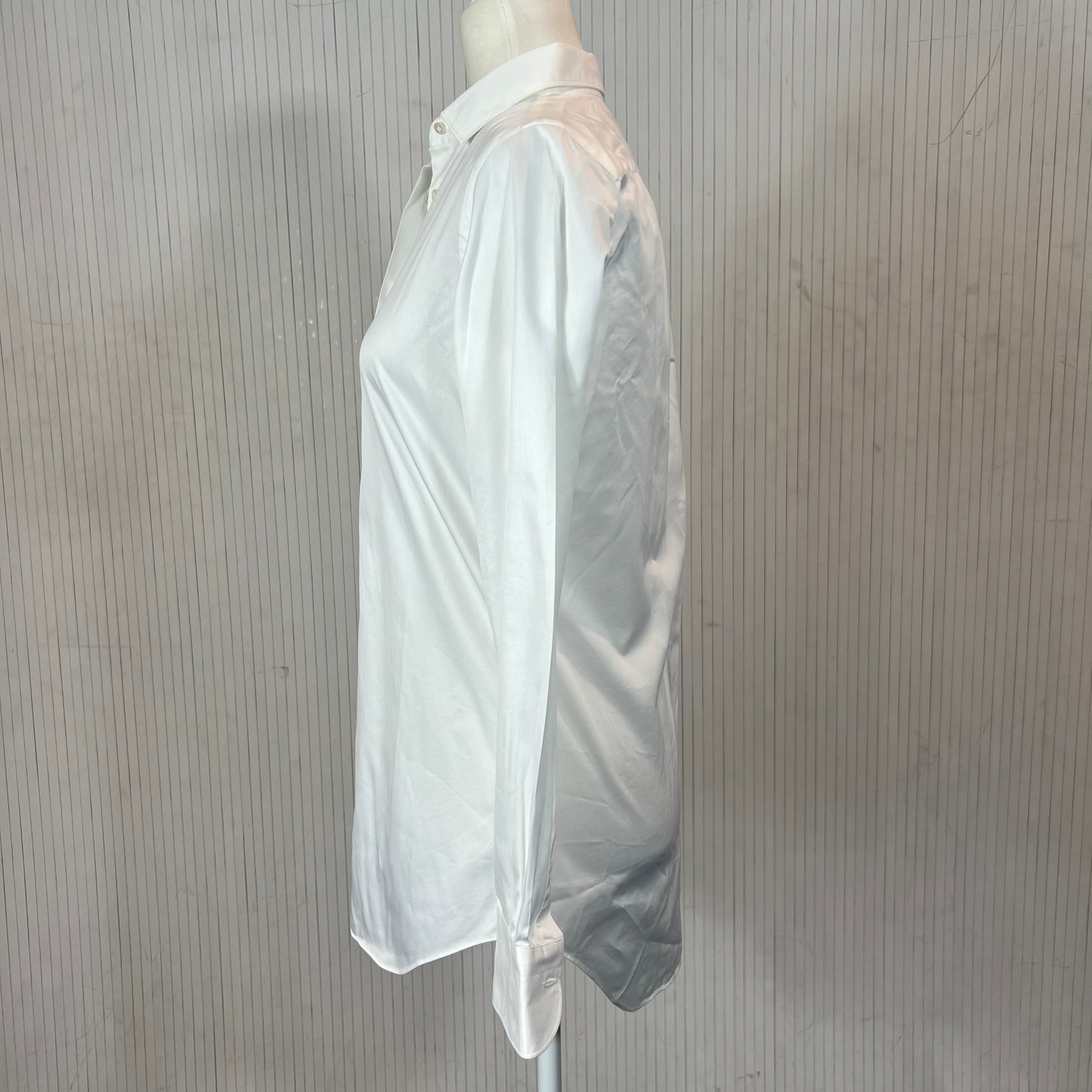 Loro Piana £600 Uber Luxe White Cotton Shirt S