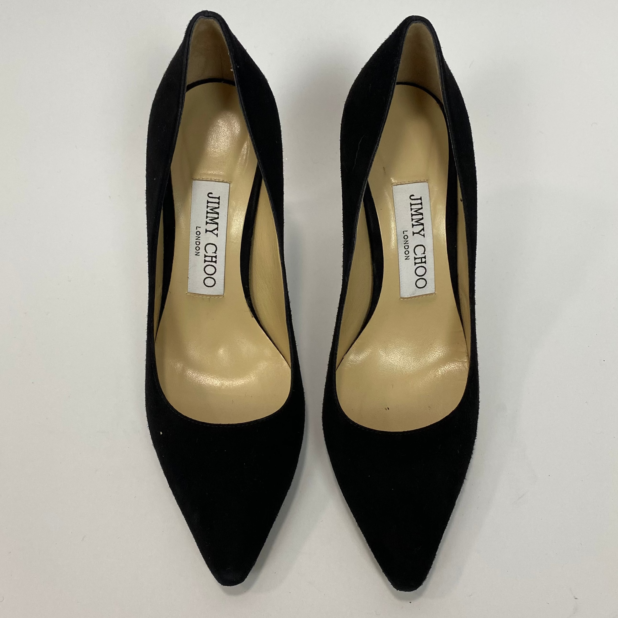 Jimmy Choo £650 Black Suede Romy 85 Heels 35.5