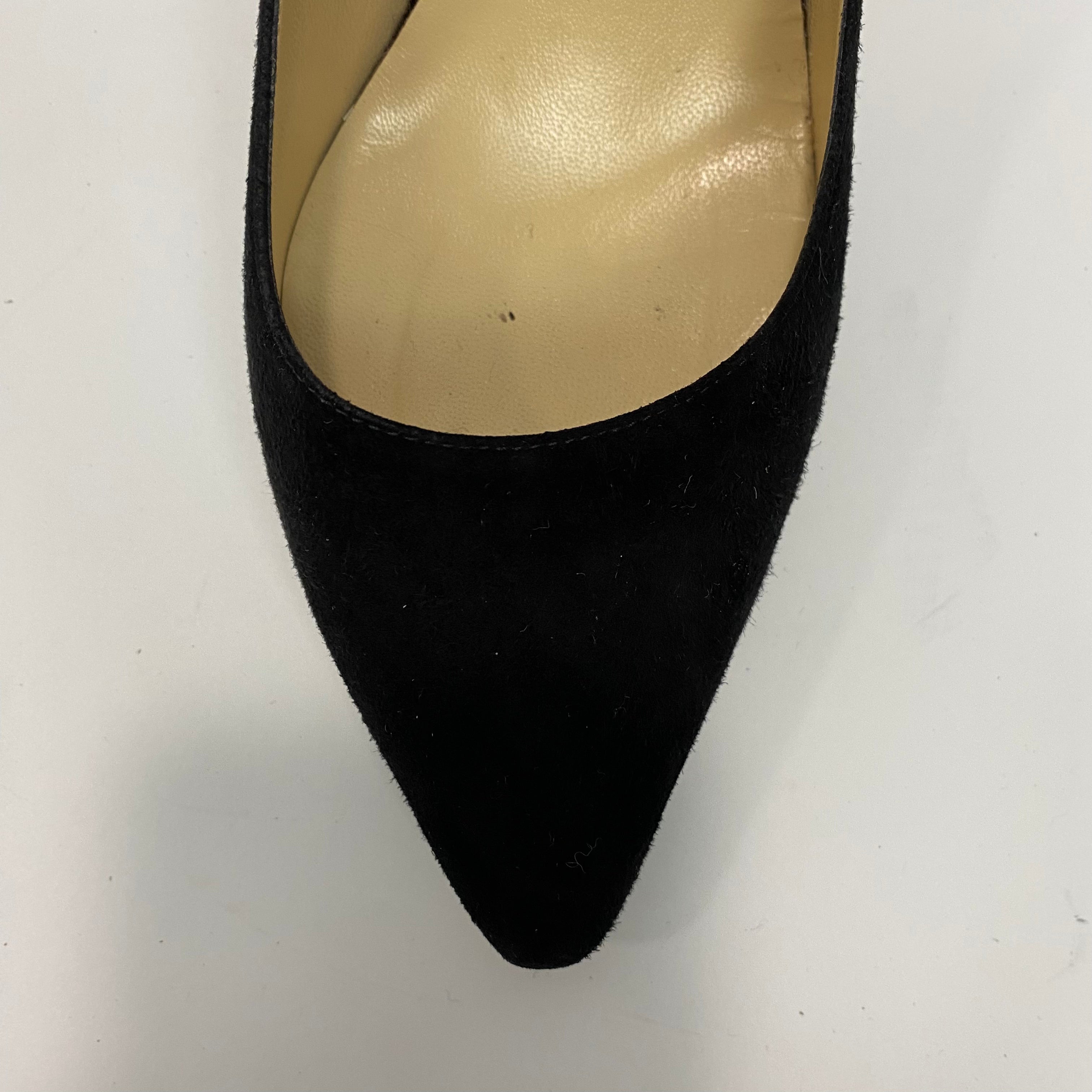 Jimmy Choo £650 Black Suede Romy 85 Heels 35.5