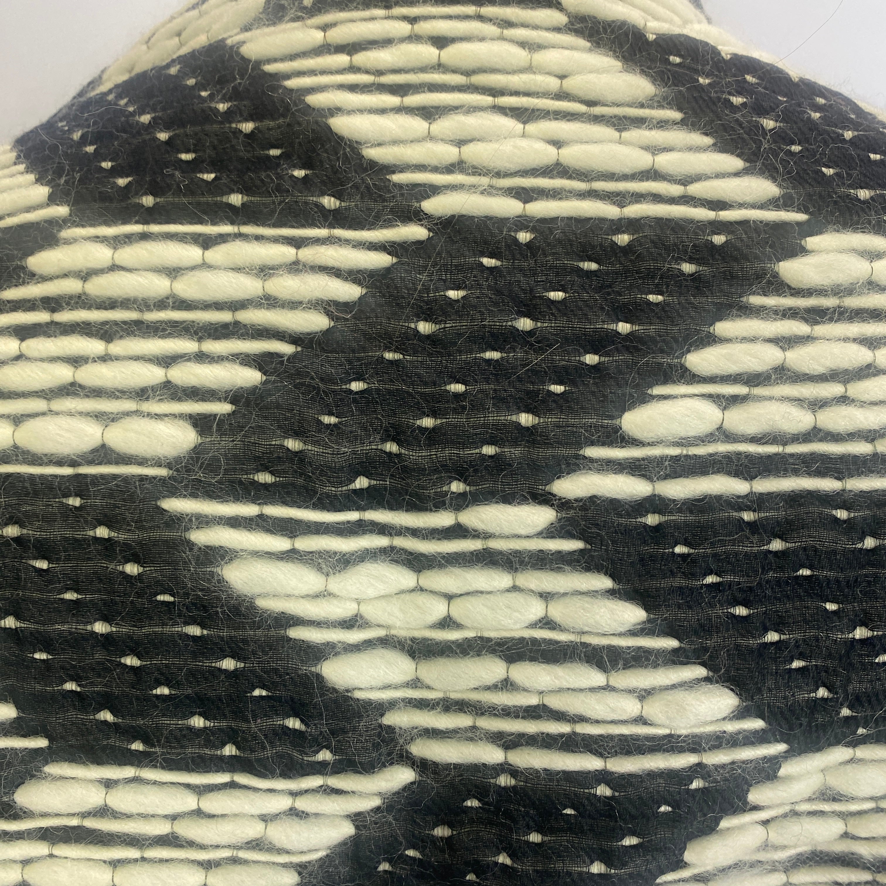 Missoni Black & Ecru Chevron Woven Wool & Silk Scarf