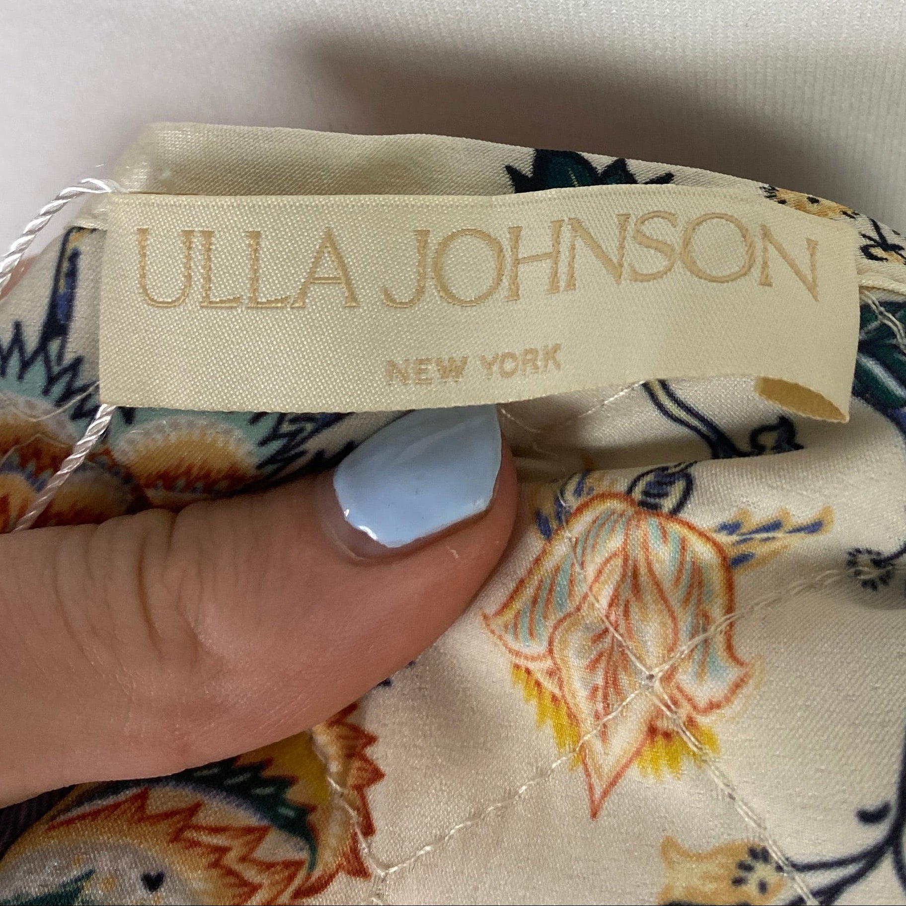 Ulla Johnson New £1000 Cream Floral Quilted Silk Jacket S