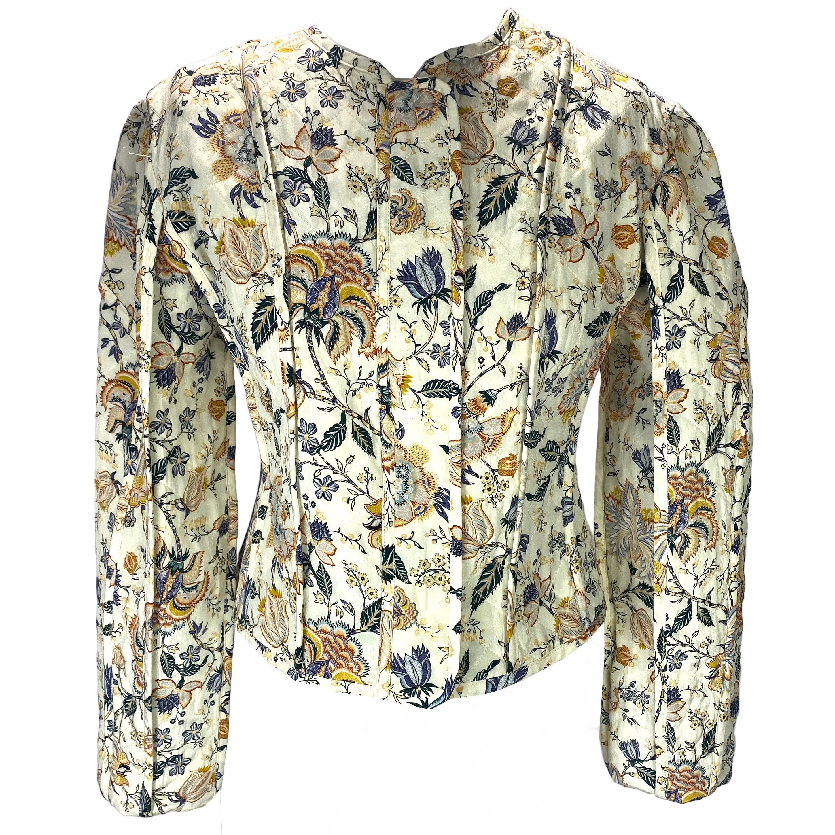 Ulla Johnson New £1000 Cream Floral Quilted Silk Jacket S