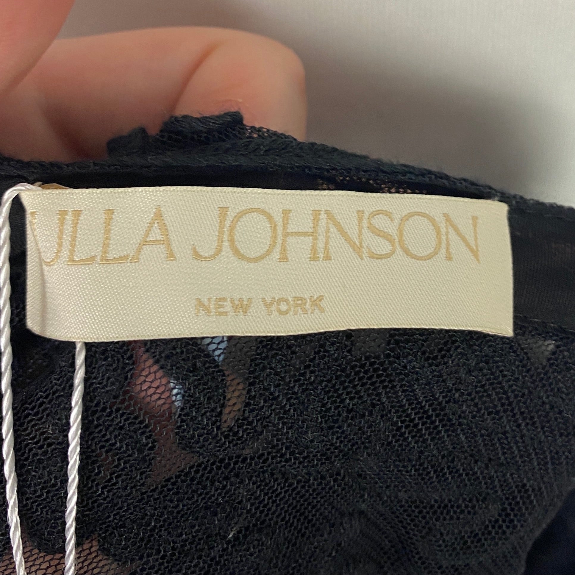 Ulla Johnson New Cotton & Silk Eyelet Embroidered Top M