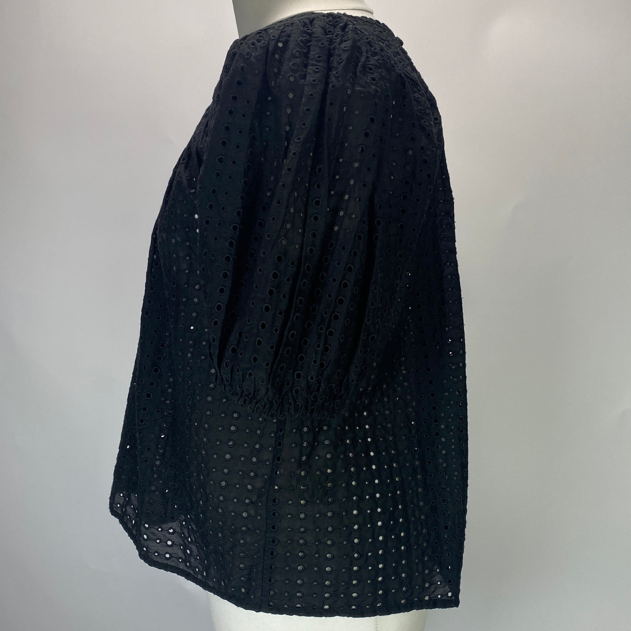 Ulla Johnson New Cotton & Silk Eyelet Embroidered Top M