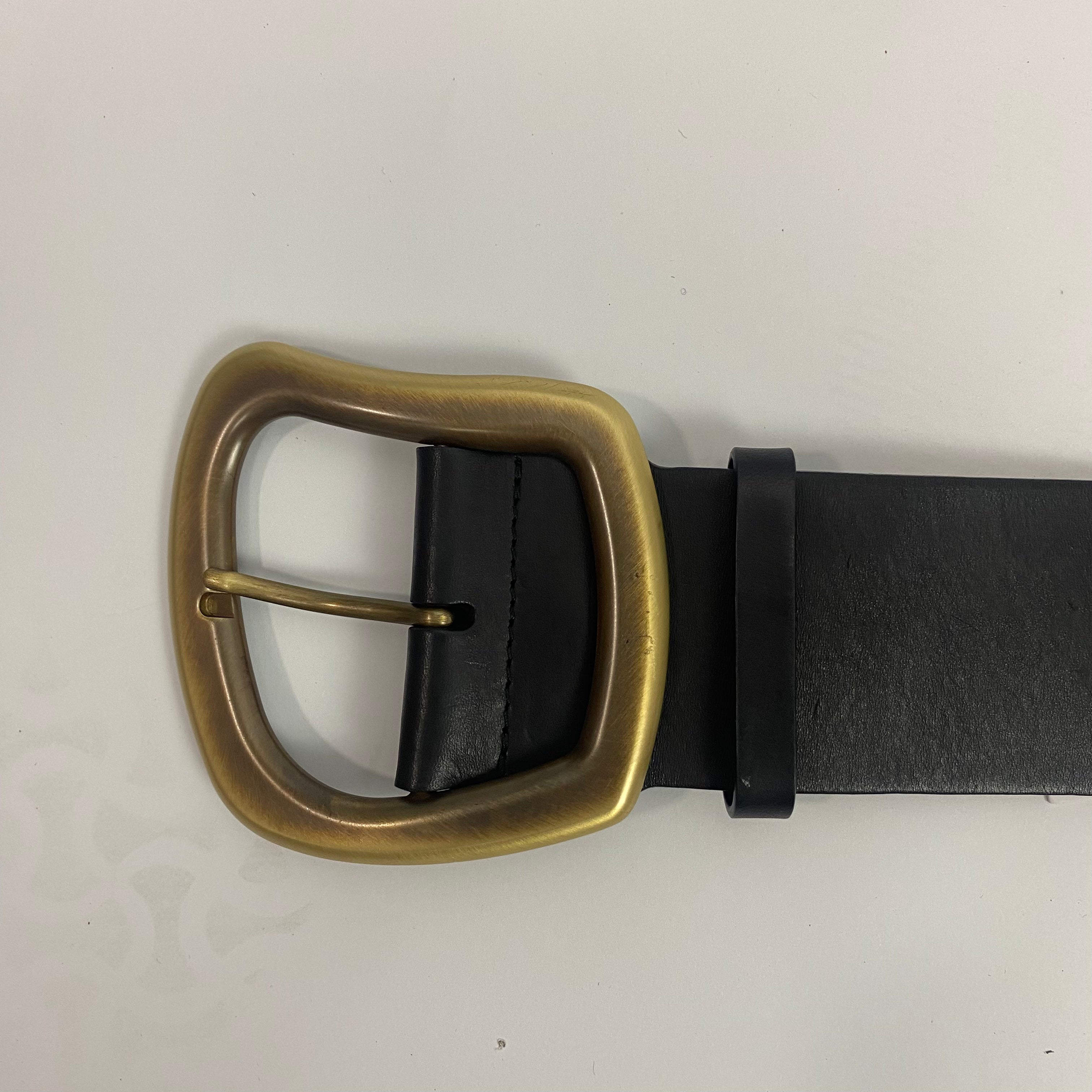 Gabriela Hearst New £410 Black Leather Buckle Simone Belt S