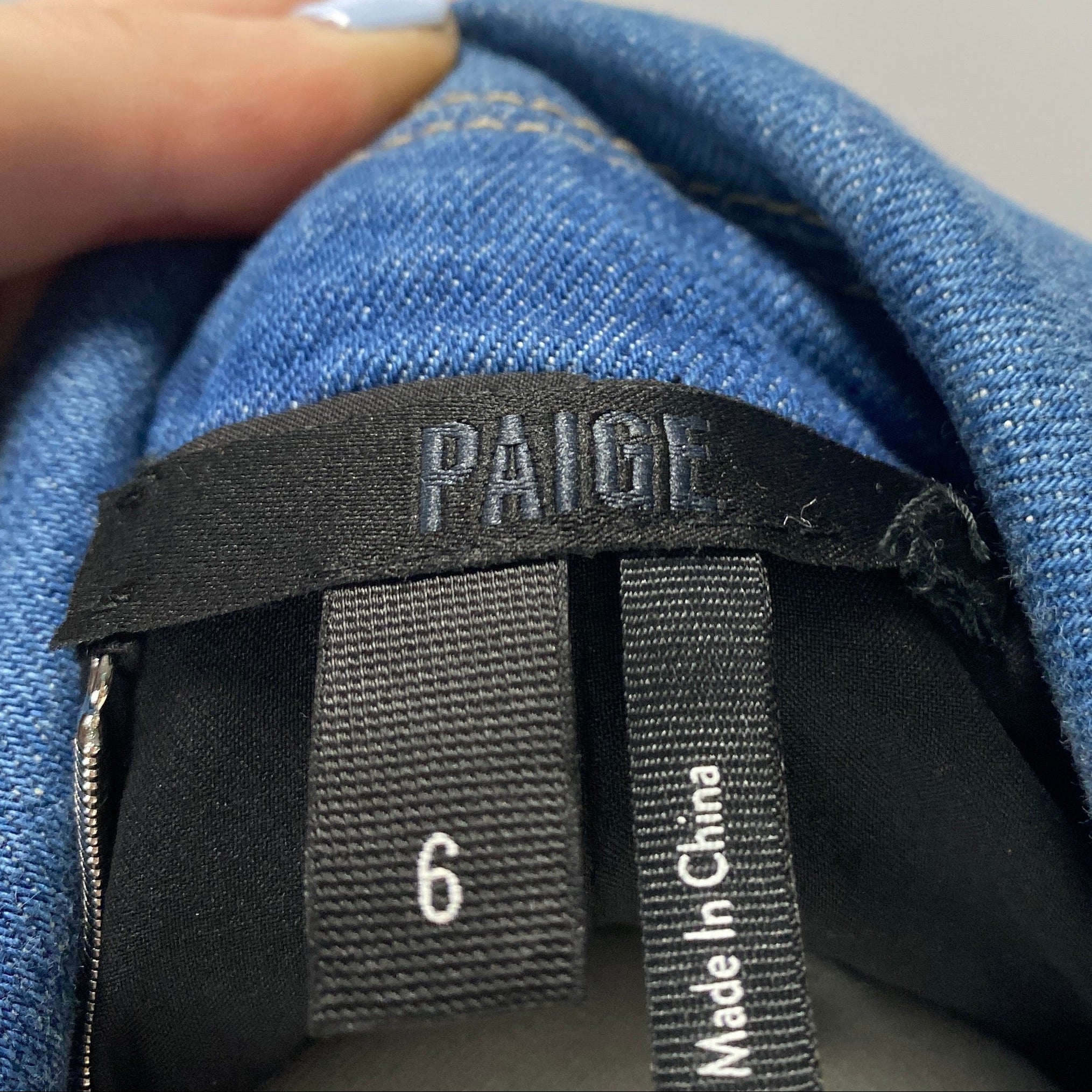 Paige New £500 Washed Denim Seventies Style Blazer S