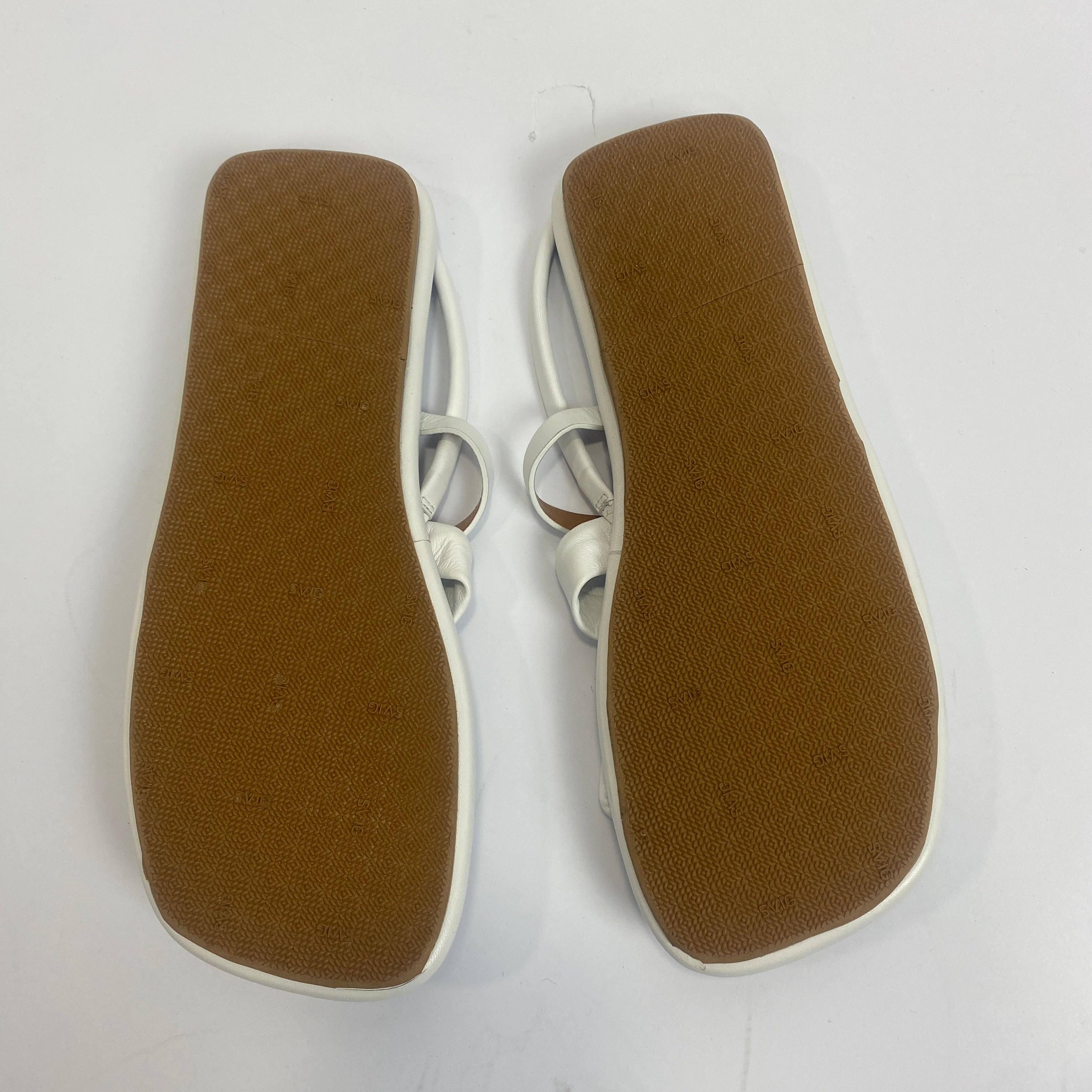 Clergerie New White Leather Slingback Sandals 40.5