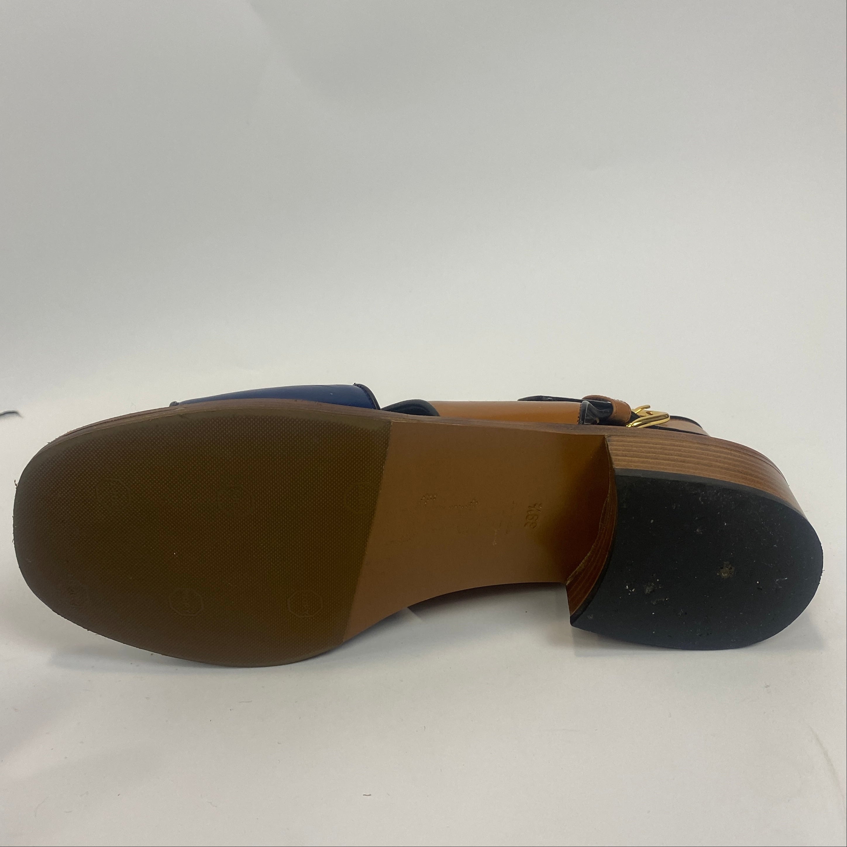 Marni Blue & Tan Slingback Sandals 39.5