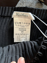 Max Mara Brand New Black Pleat Waist Maxi Skirt XXS