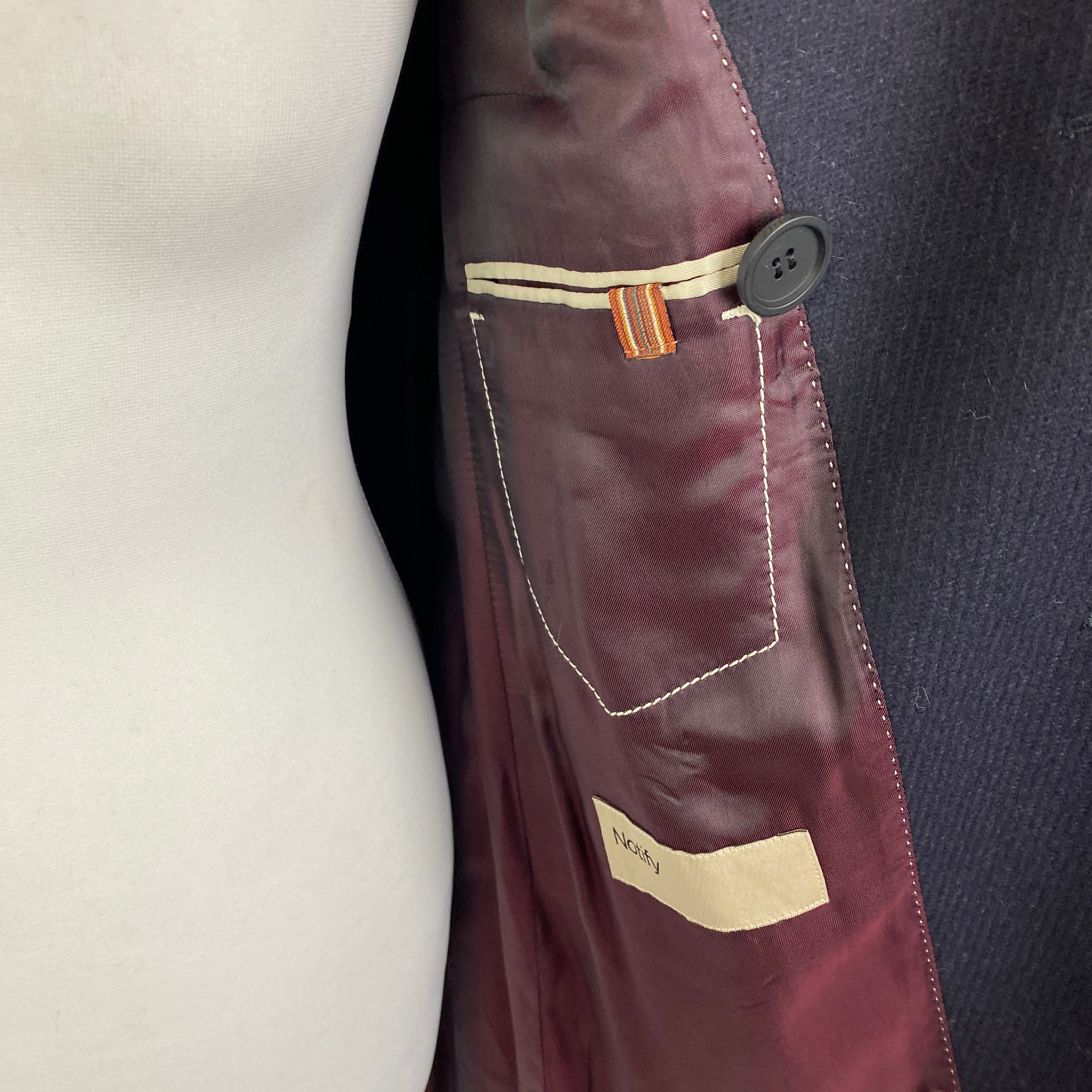 Notify New Navy Thick Wool Double Breasted Coat M