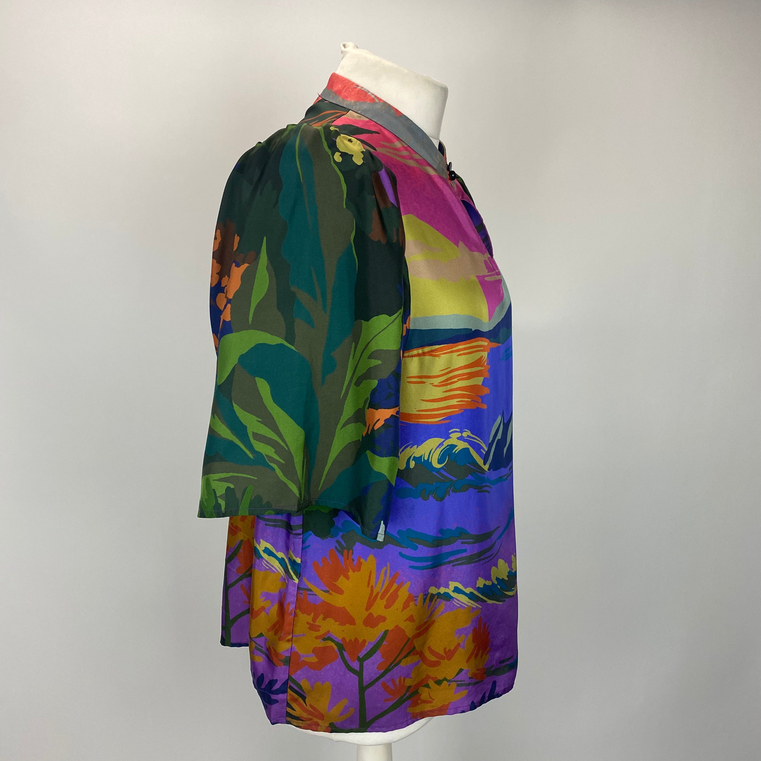 Munthe £295 Multicolour Painted Silk Tunic Top S