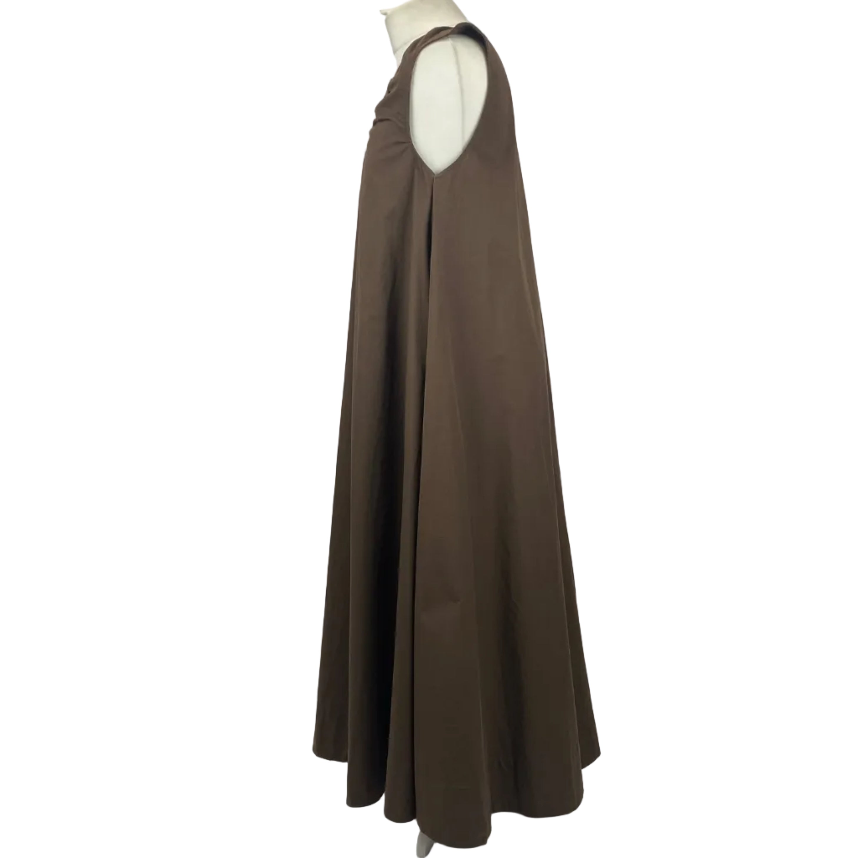 DISSH £225 Chocolate Poplin Gabby Maxi Dress XXS/XS