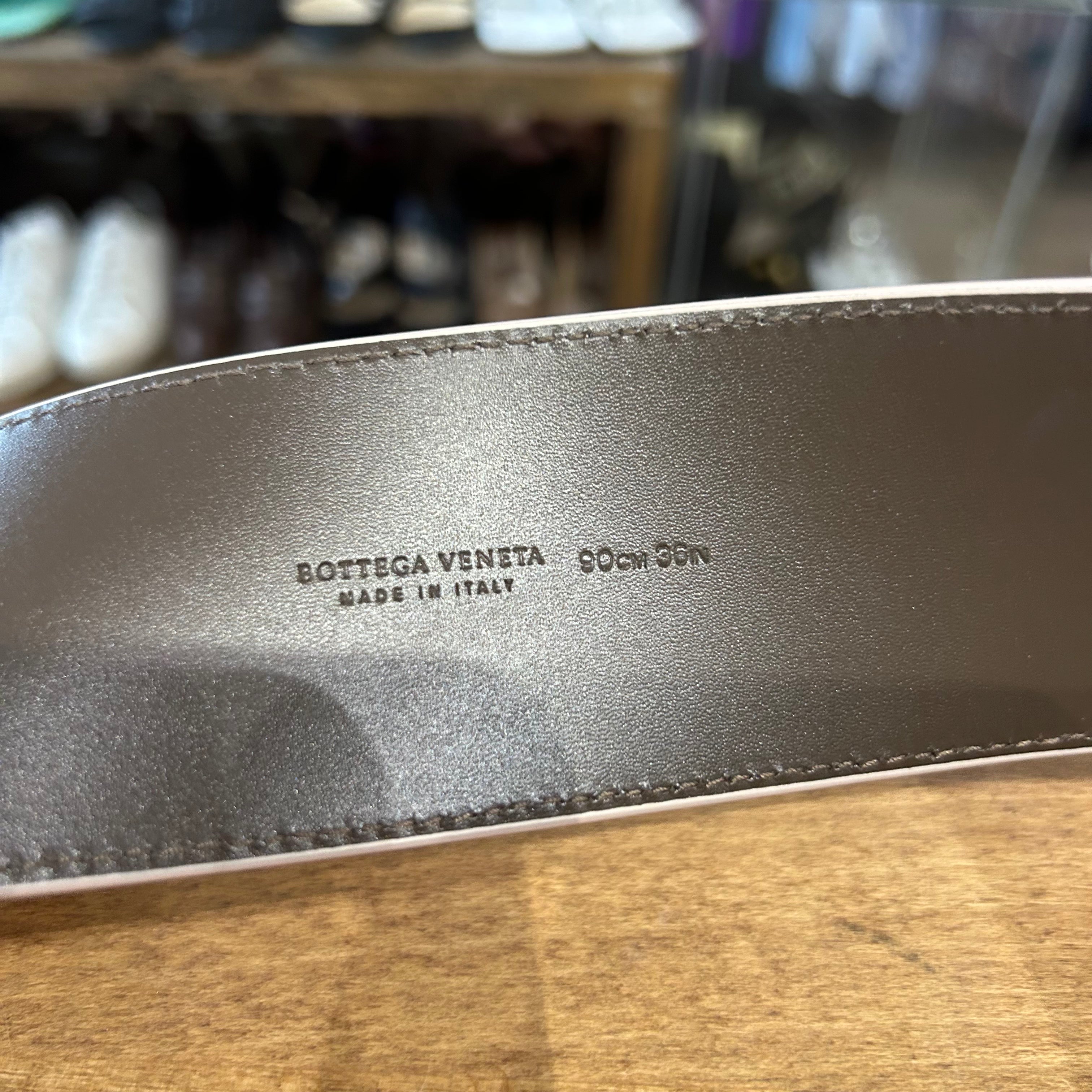 Bottega Veneta Powder Pink & Goldtone Wide Belt 90cm