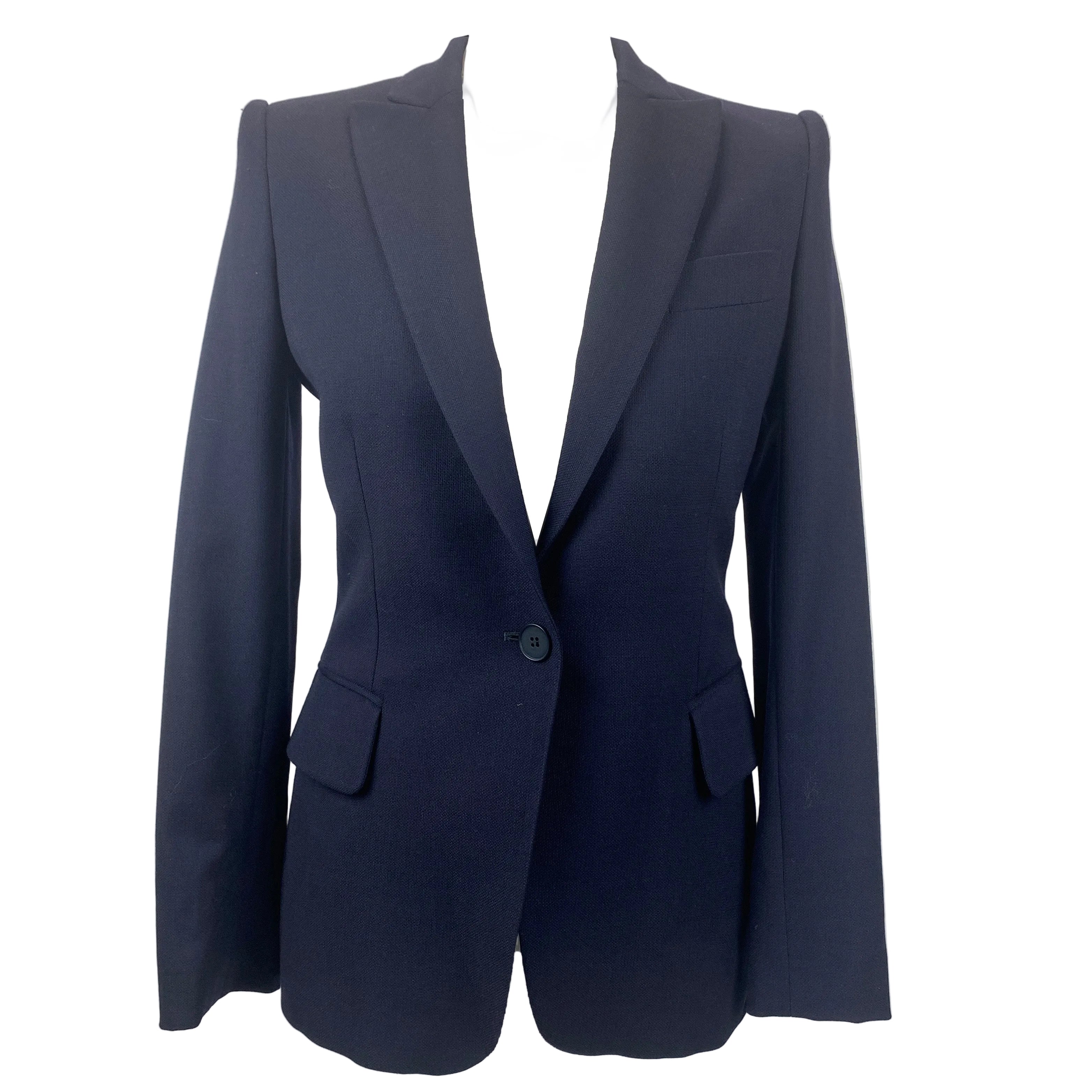 Stella McCartney Navy Single Button Wool Jacket XS