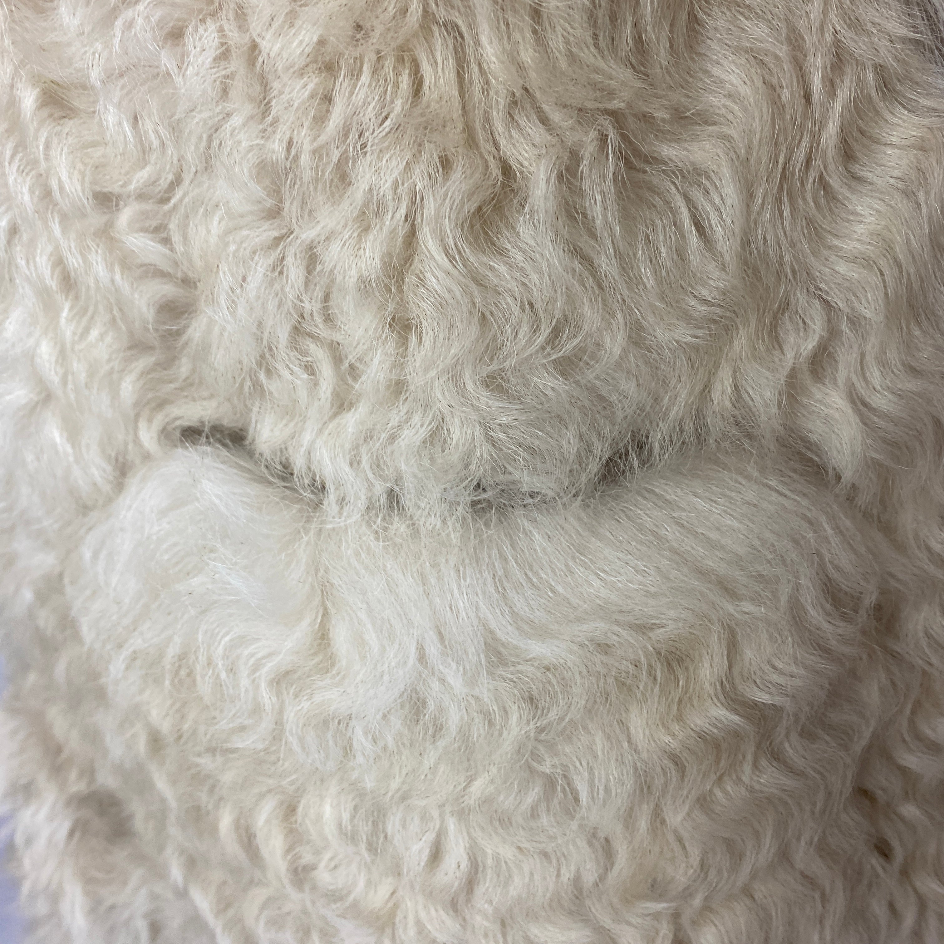 Me&Em £1500 Cream Reversible Shearling Long Coat S