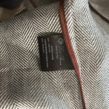 Loro Piana Taupe Herringbone Linen &  Silk Jacket S