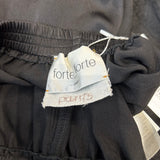 Forte Forte Black Satin Pull-On Pants XS