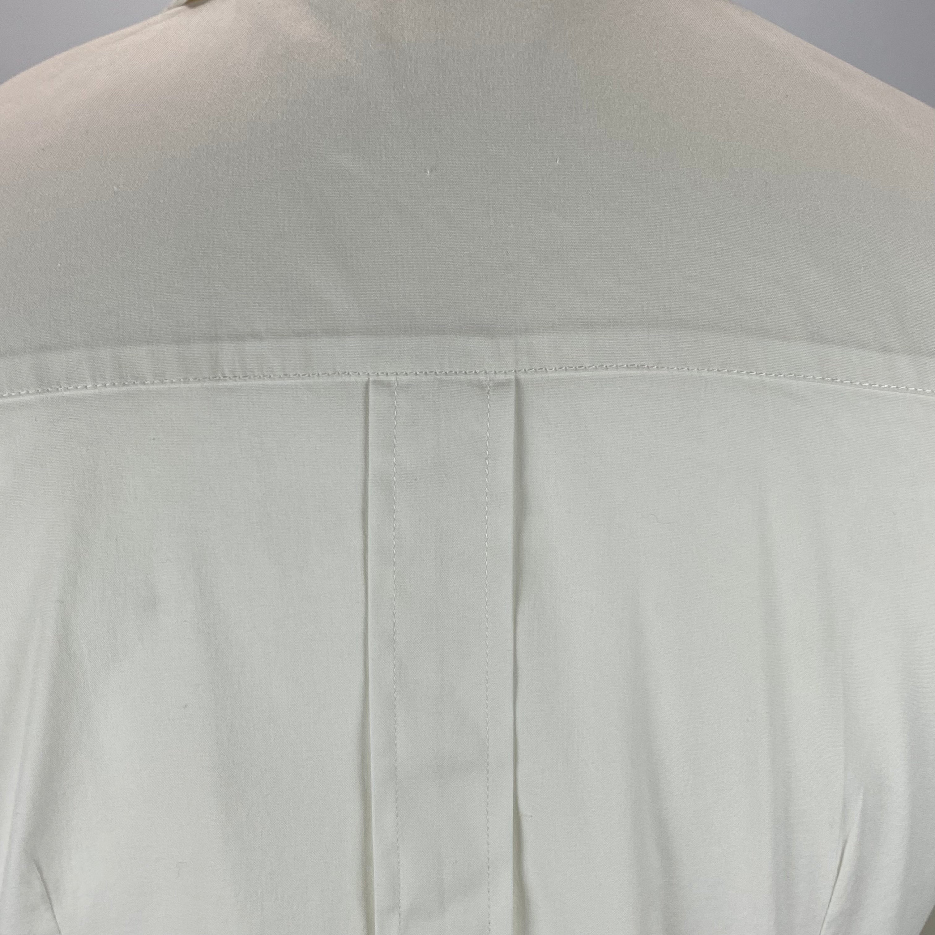 Dolce & Gabbana Cream Stretch Cotton Pearly Shirt XS