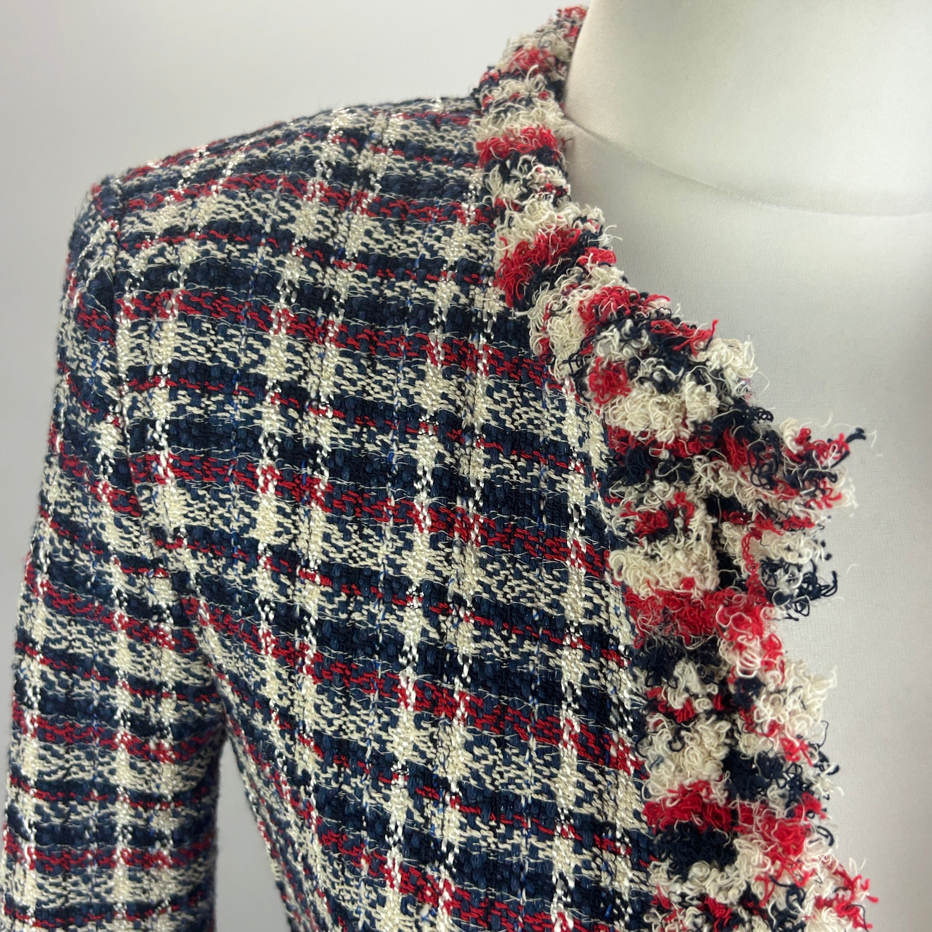 Isabel Marant Etoile New Cotton Tweed Check Jacket XXS