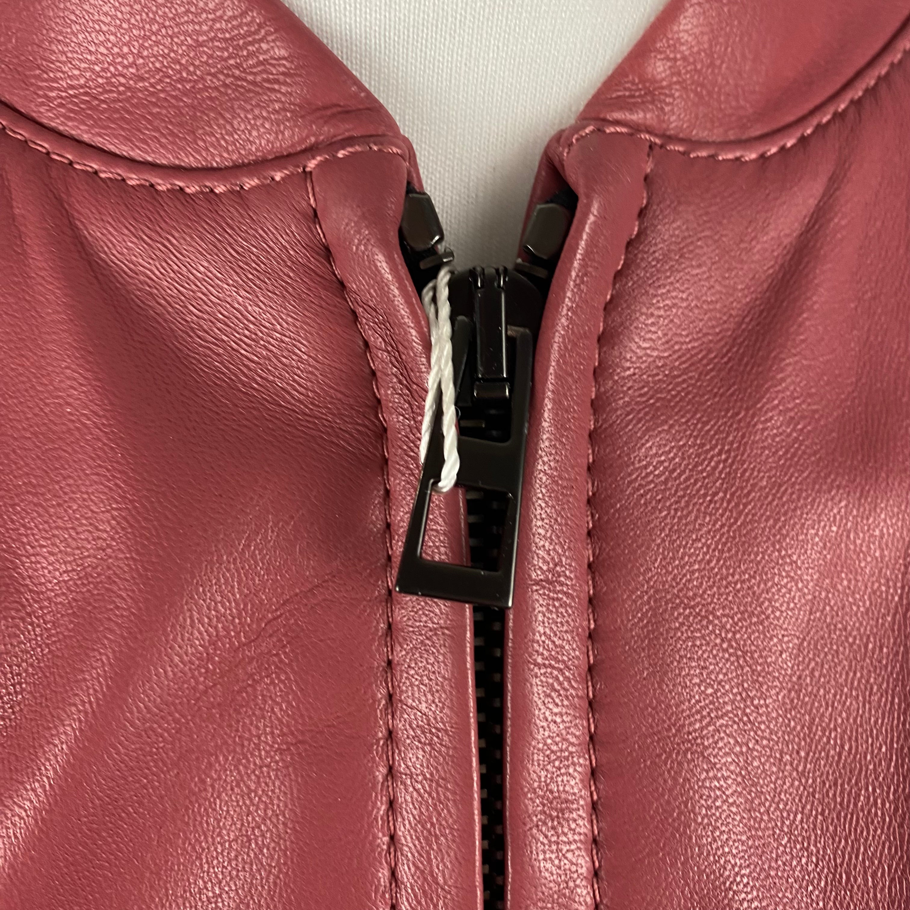 Loewe Brand New Pink & Salmon Lambskin Bomber Jacket XS/S/M