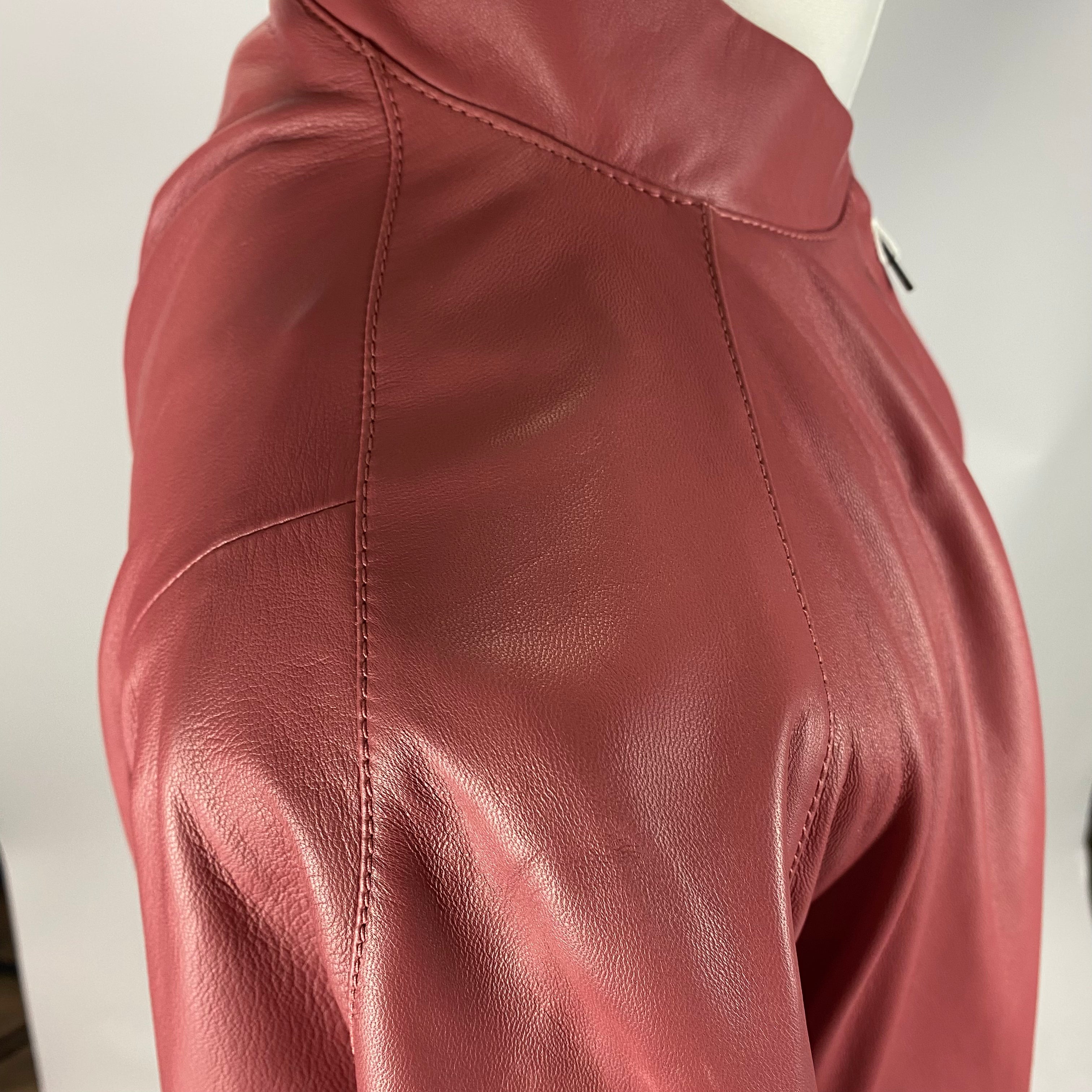 Loewe Brand New Pink & Salmon Lambskin Bomber Jacket XS/S/M