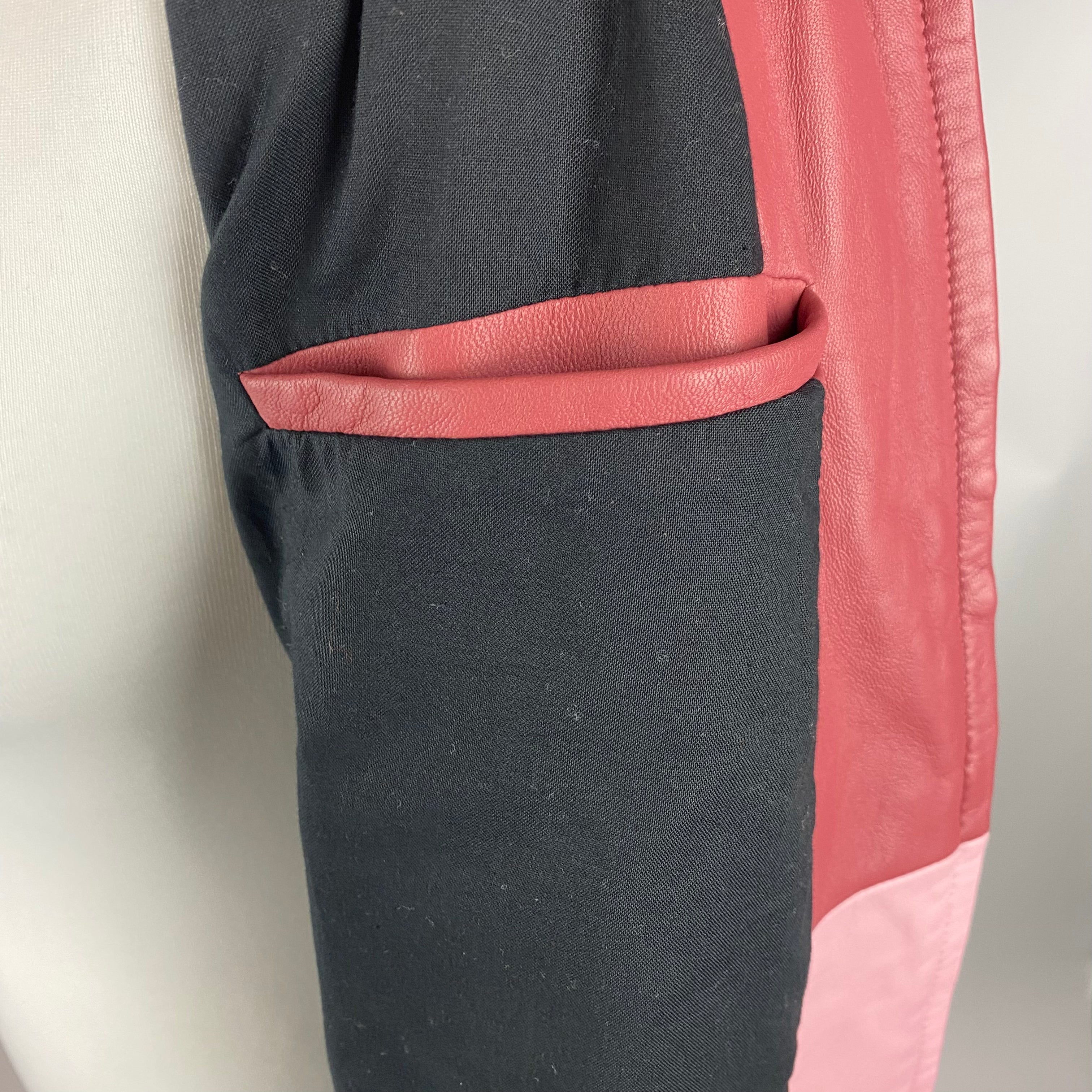 Loewe Brand New Pink & Salmon Lambskin Bomber Jacket XS/S/M