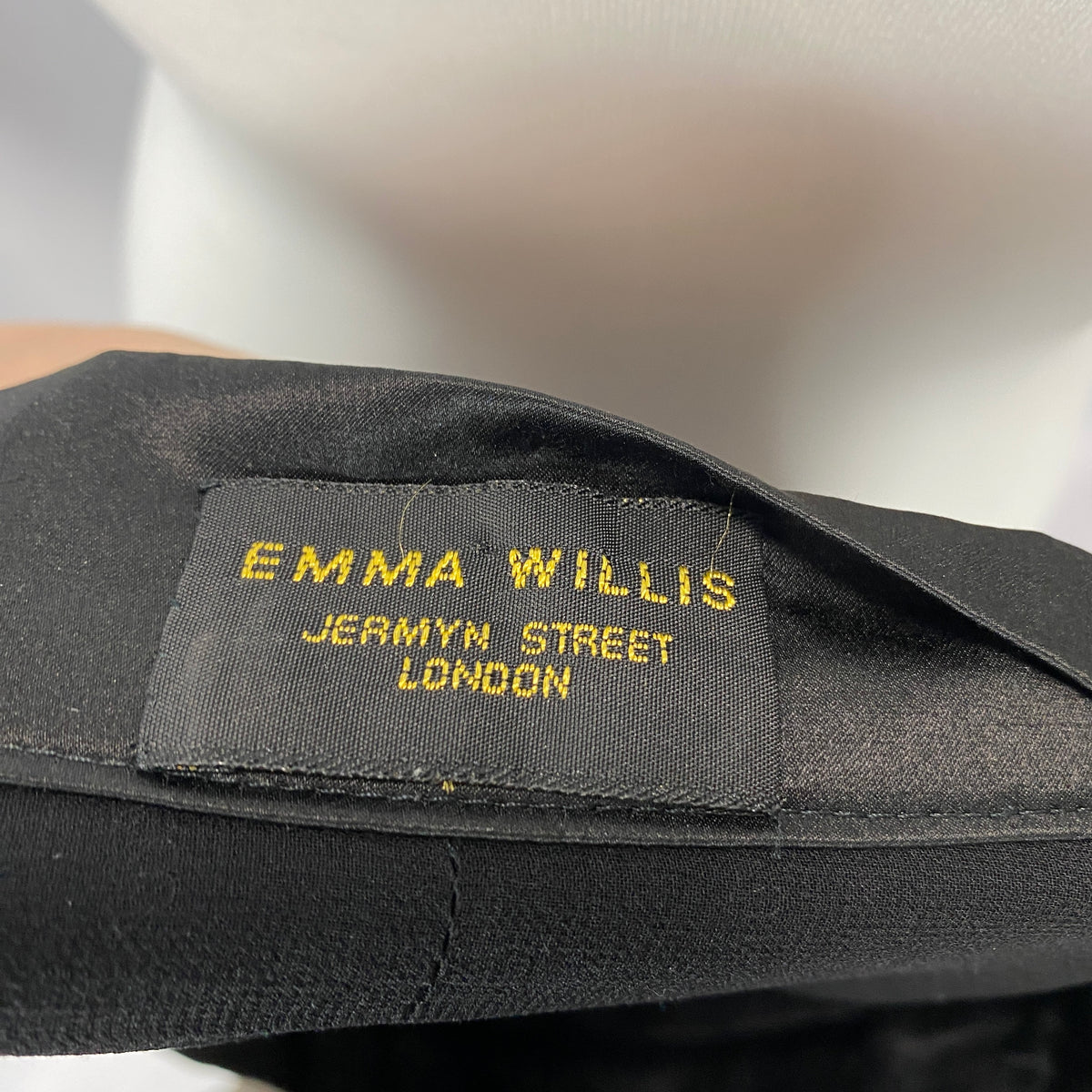 Emma Willis of Jermyn St Black Silk Chiffon Pleated Maxi Skirt S