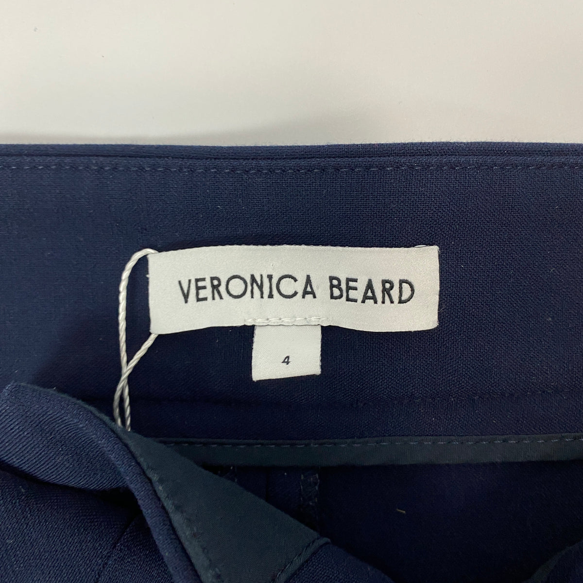 Veronica Beard Navy Thick Jersey Crop Tapered Trousers XS