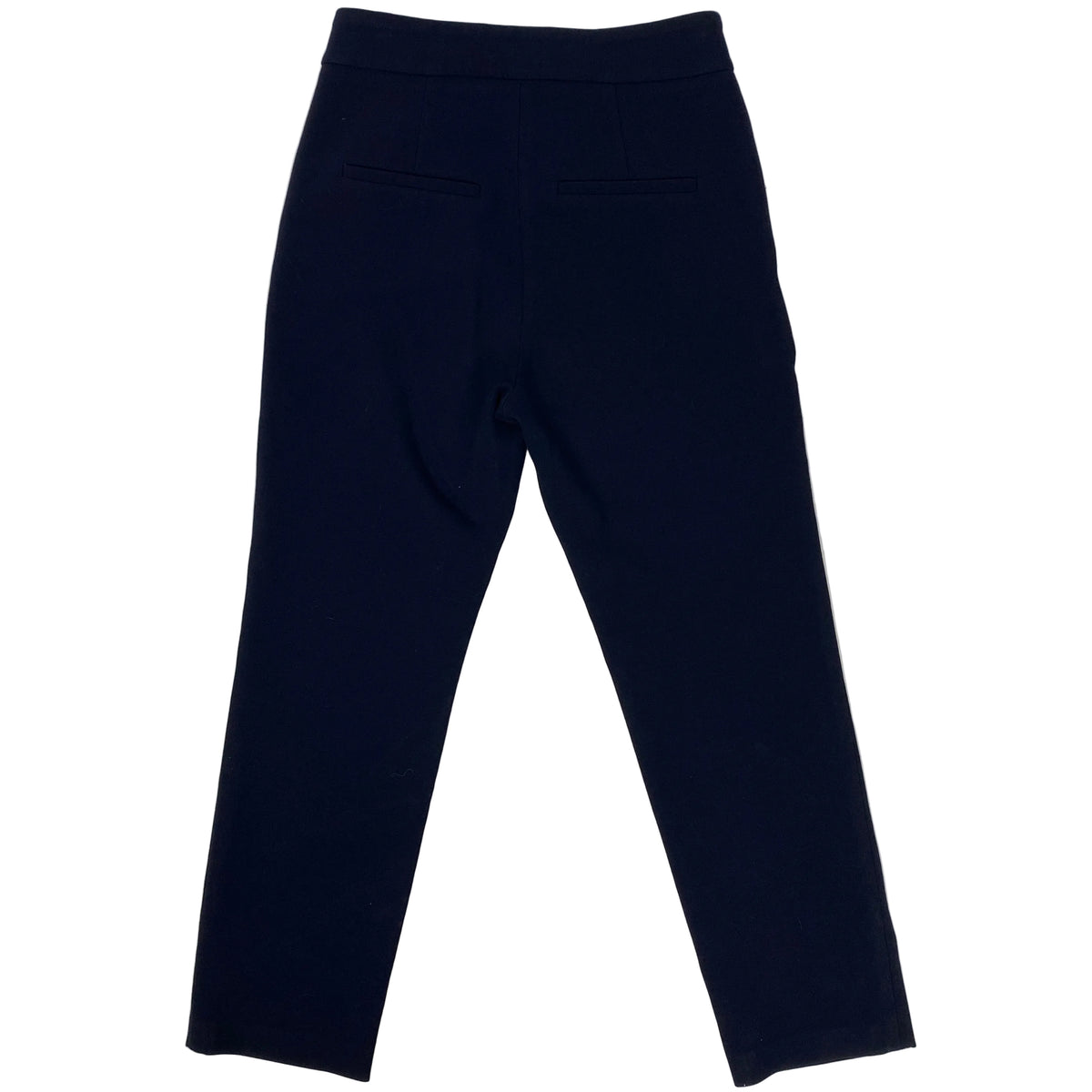 Veronica Beard Navy Thick Jersey Crop Tapered Trousers XS