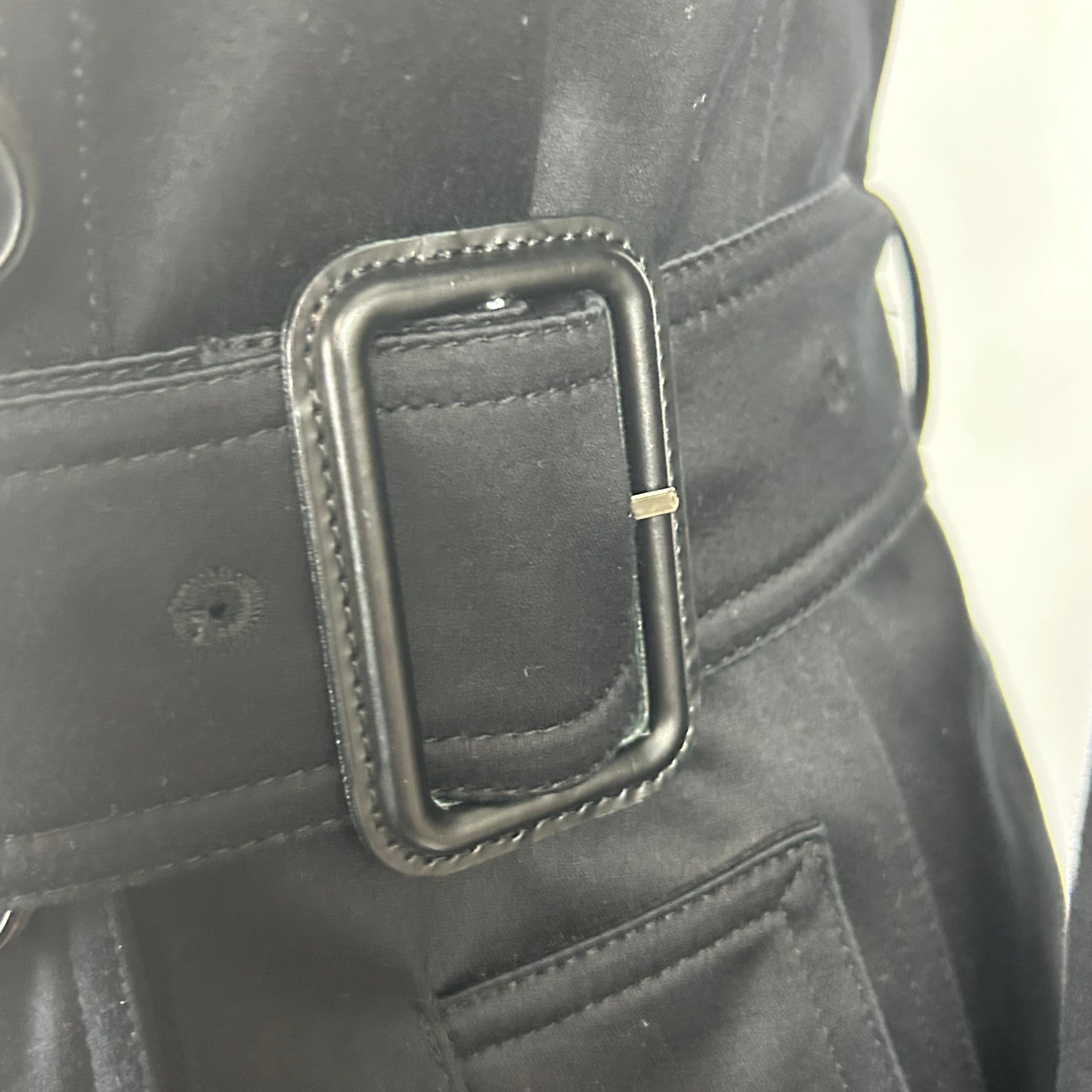 Burberry Brand New £1790 Black Classic Short Kensington Trench Coat XXS