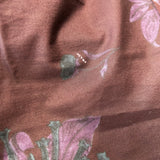 Prada Aubergine Floral Print Cotton Midi Dress L