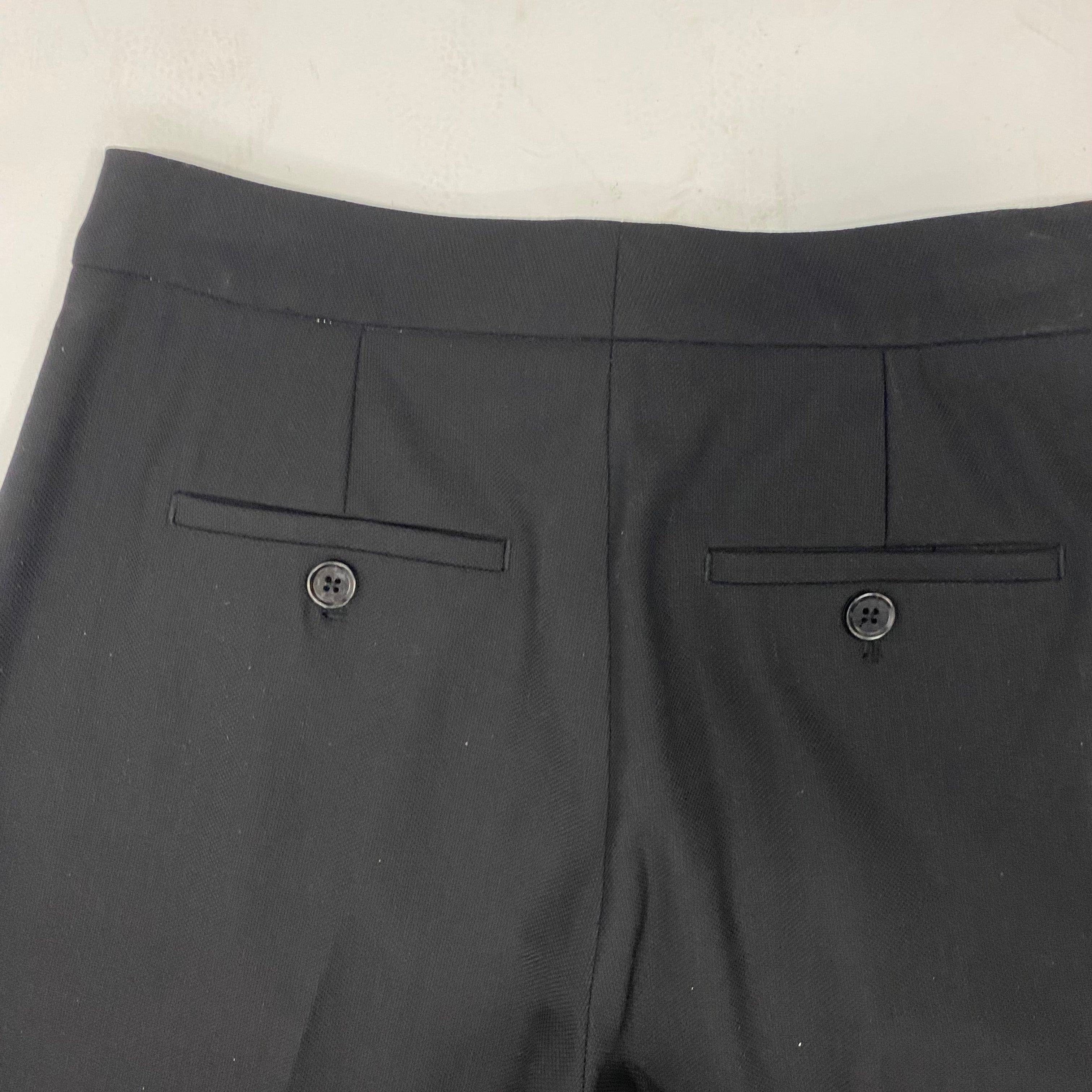 Me&Em Black Wool Mix Side Stripe Trousers XS