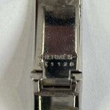 Hermes £530 Marron Glace Enamel & Palladium Clic Clac H Bracelet PM
