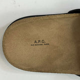 A.P.C. Brand New £295 Black Danny Leather Mules 38